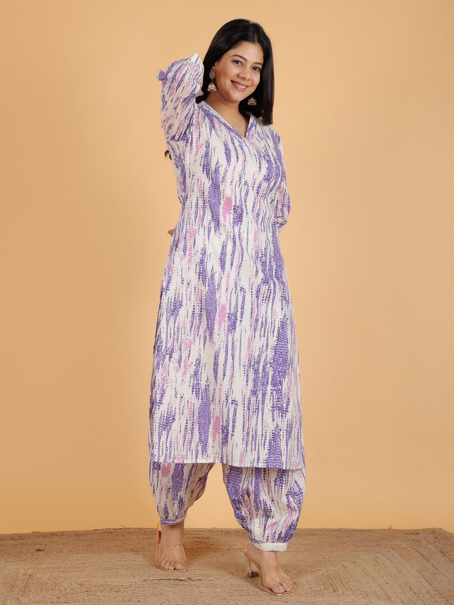 Kantha Cotton Tie-Dye Kurta