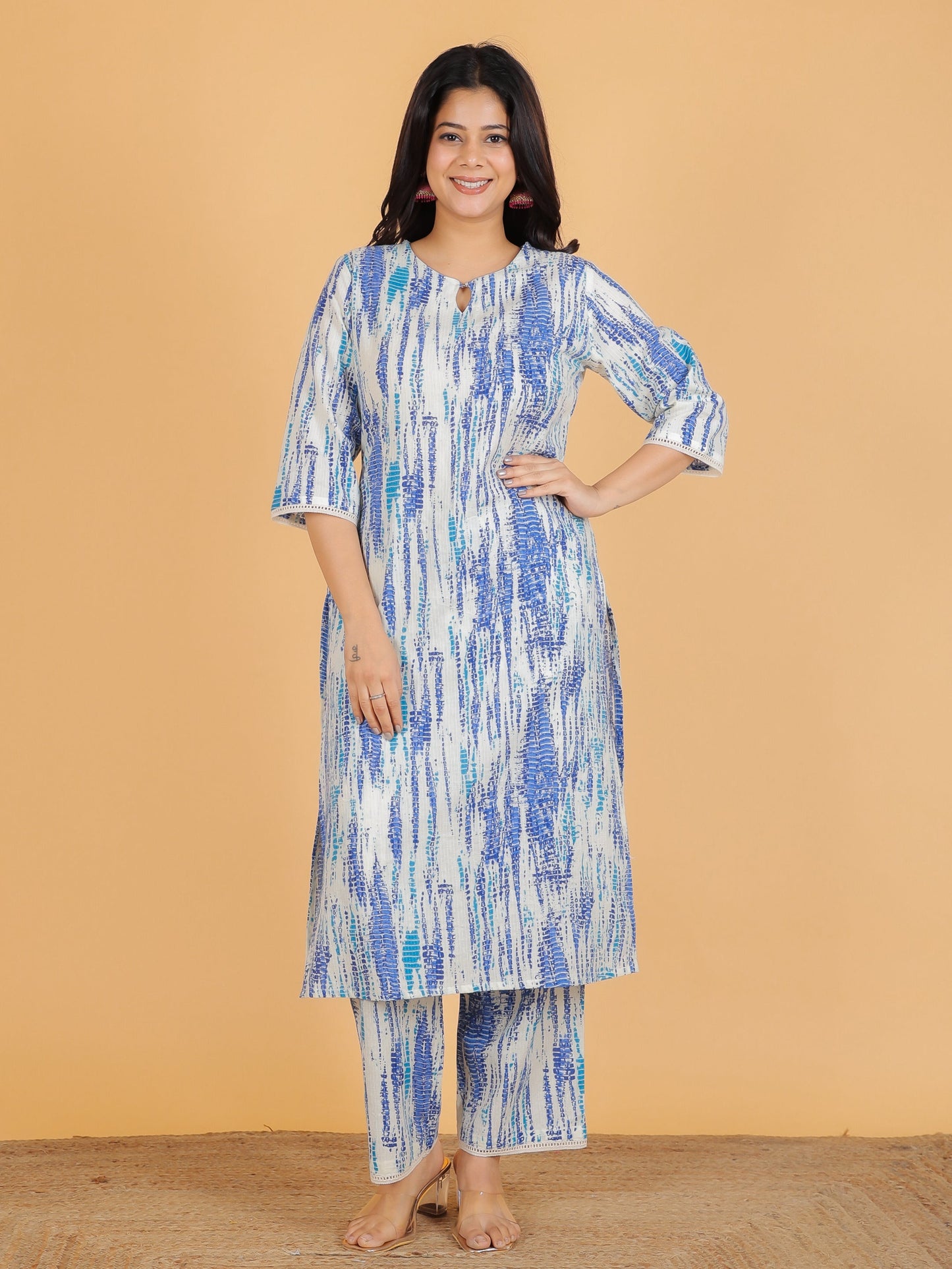 Kantha Cotton Tie-Dye Kurta