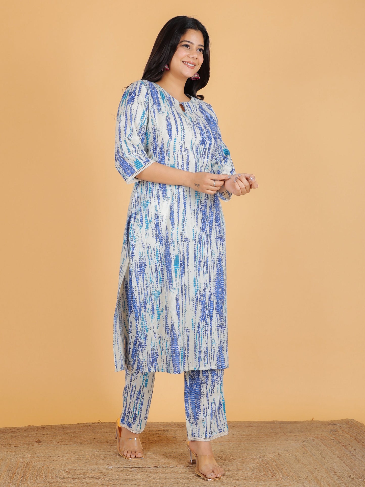 Kantha Cotton Tie-Dye Kurta