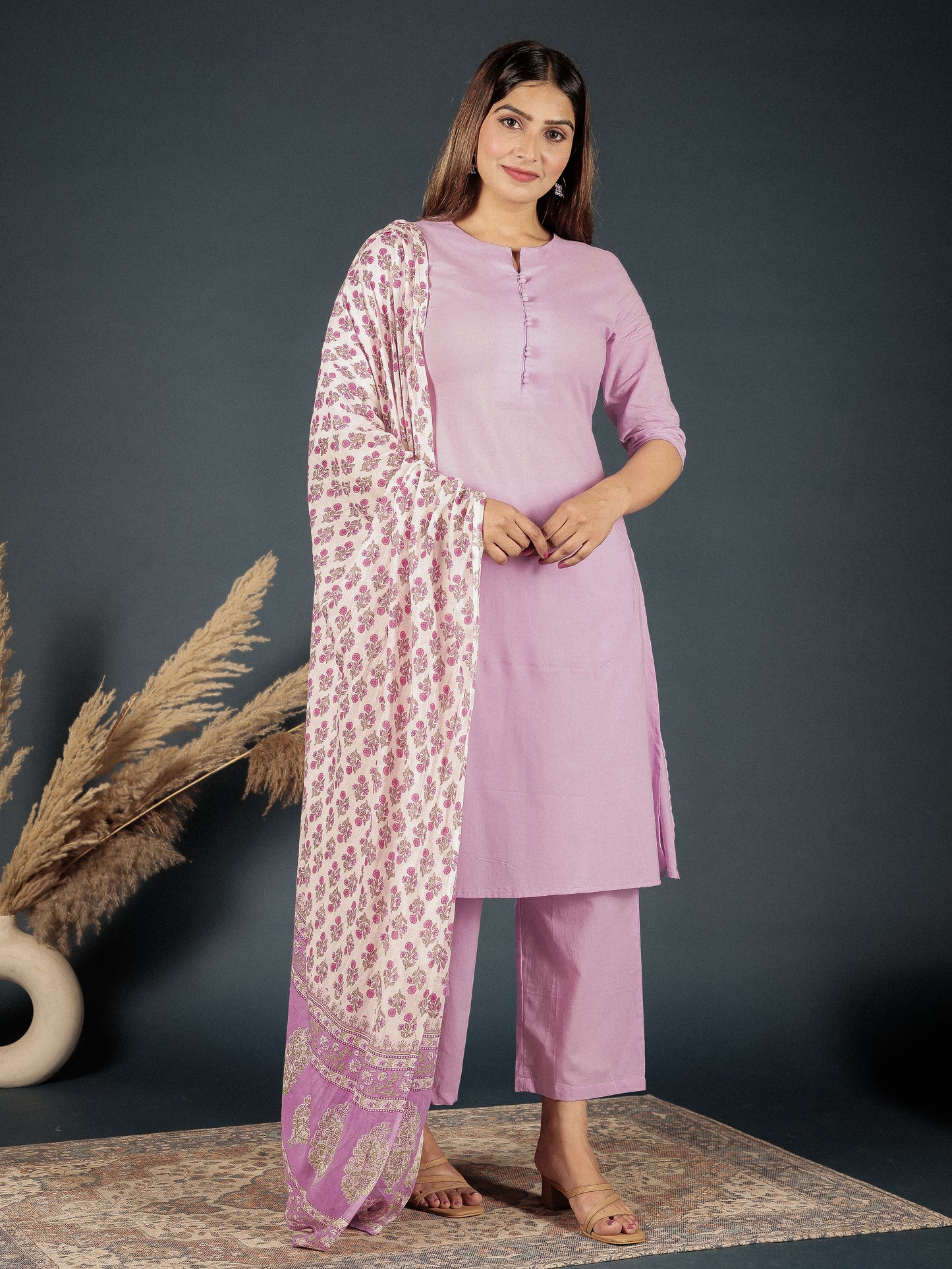 Cotton Voile Floral White Dupatta