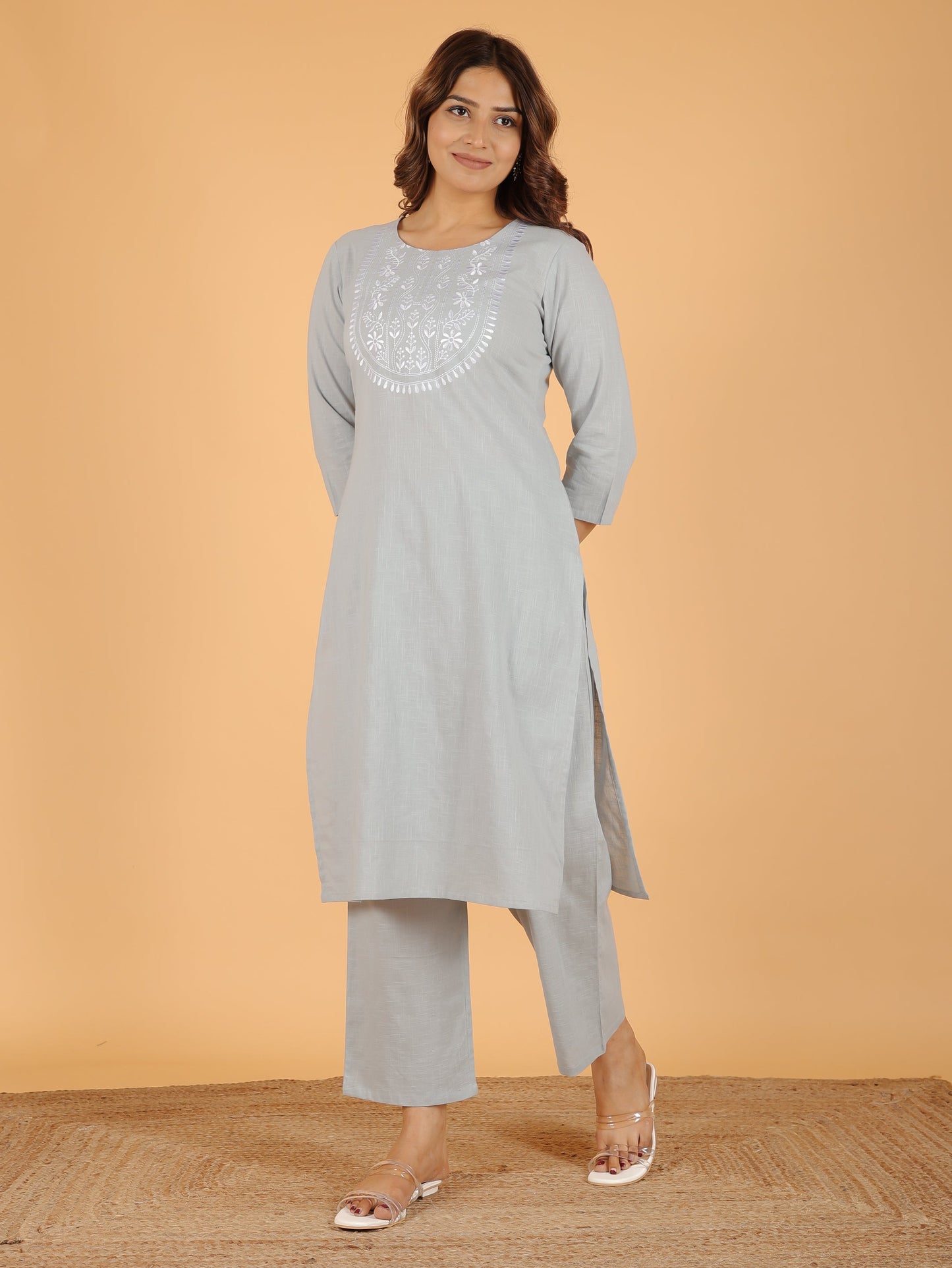 Khadi Cotton Solid Kurta