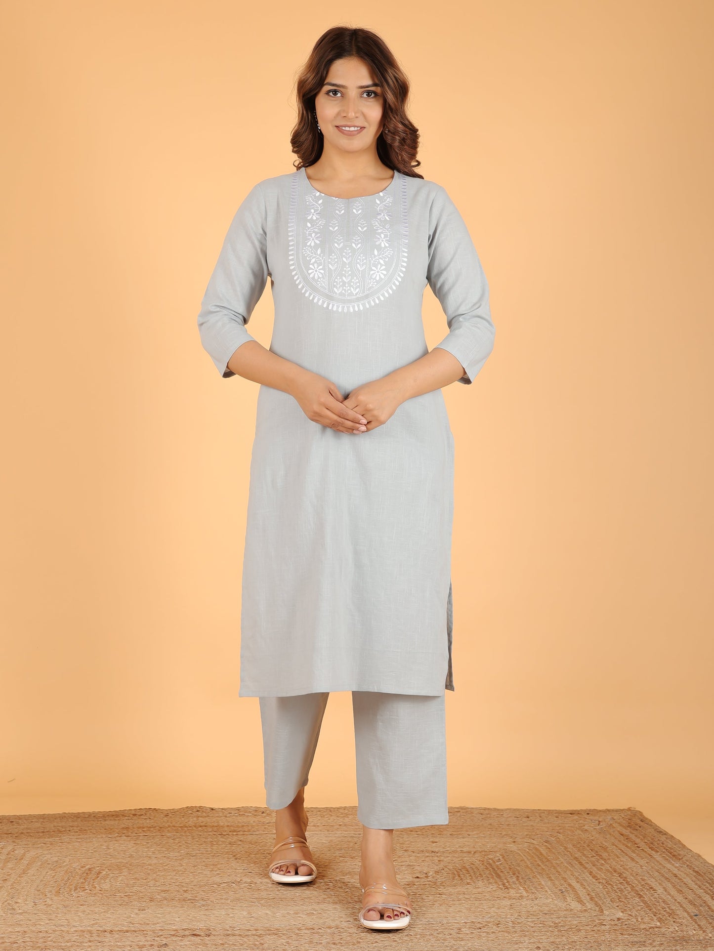 Khadi Cotton Solid Kurta