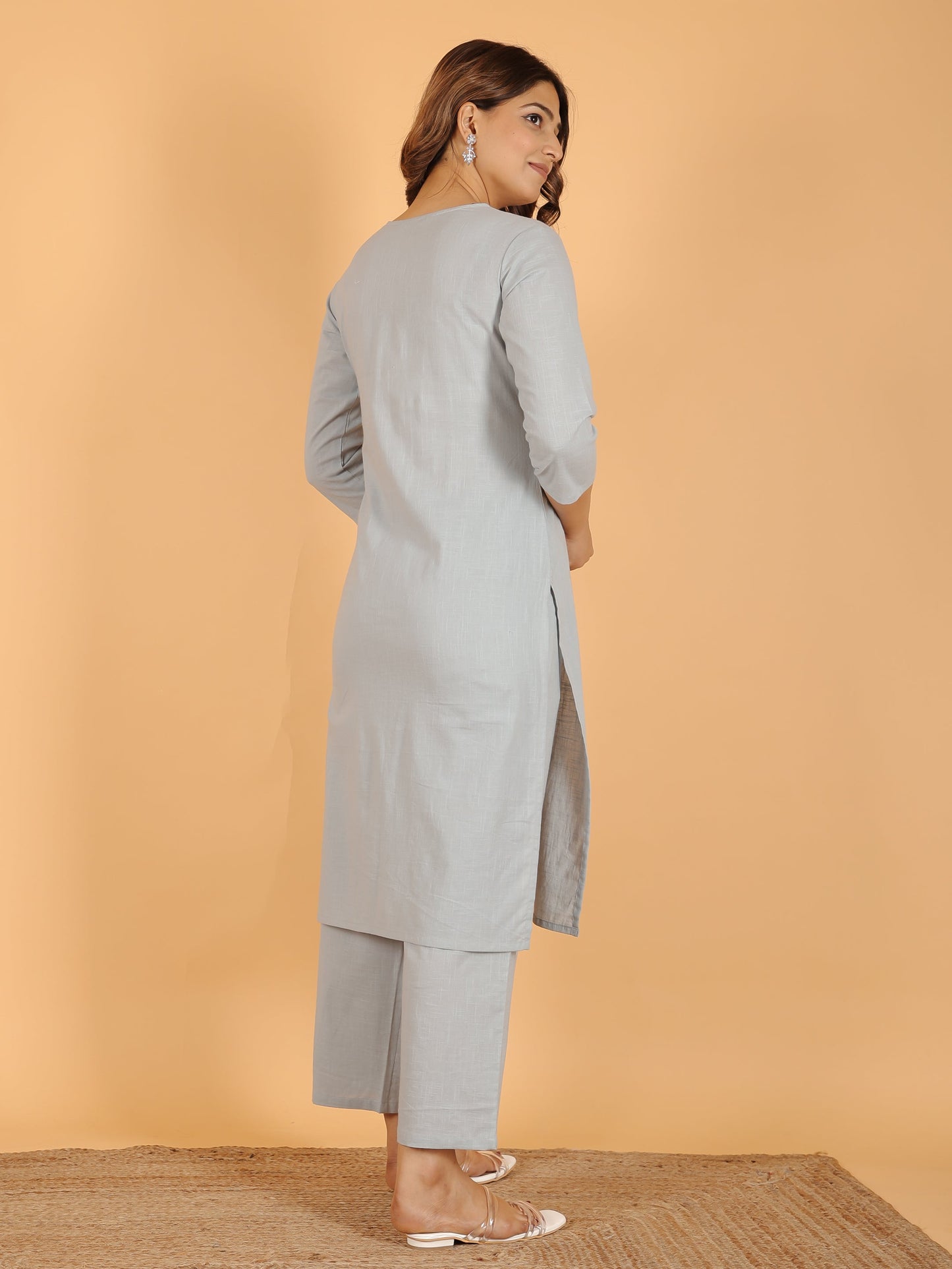 Khadi Cotton Solid Kurta