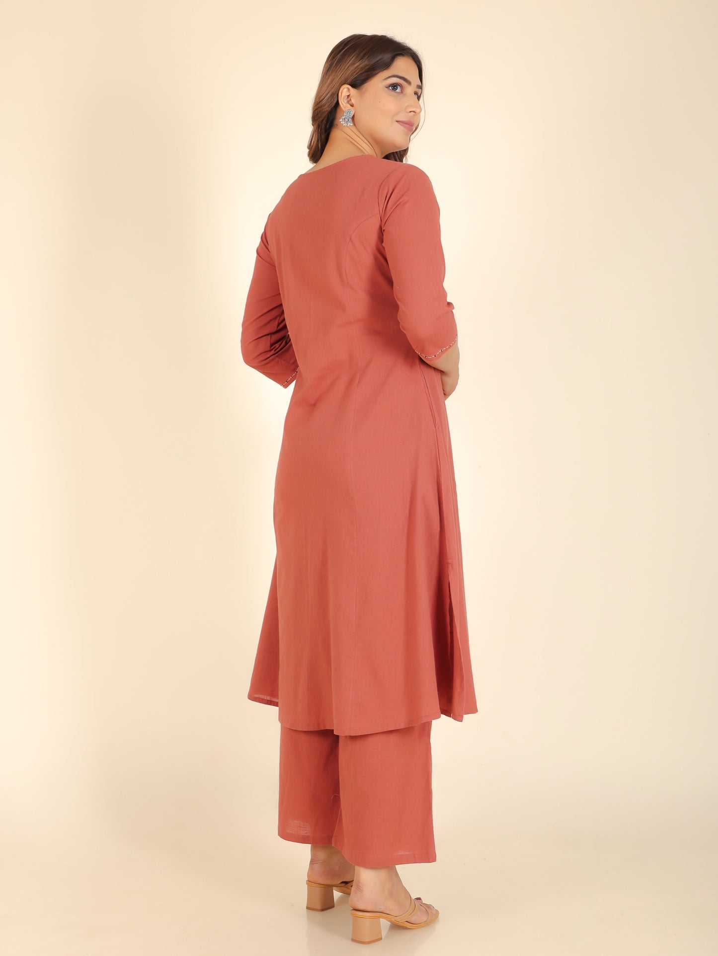 Khadi Cotton Solid Kurta