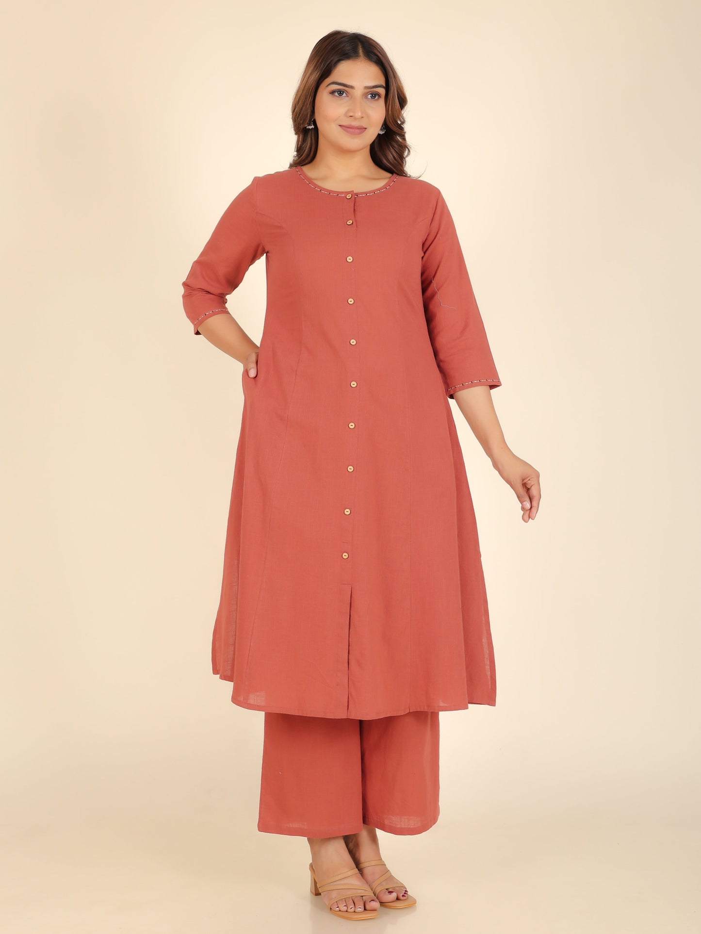 Khadi Cotton Solid Kurta