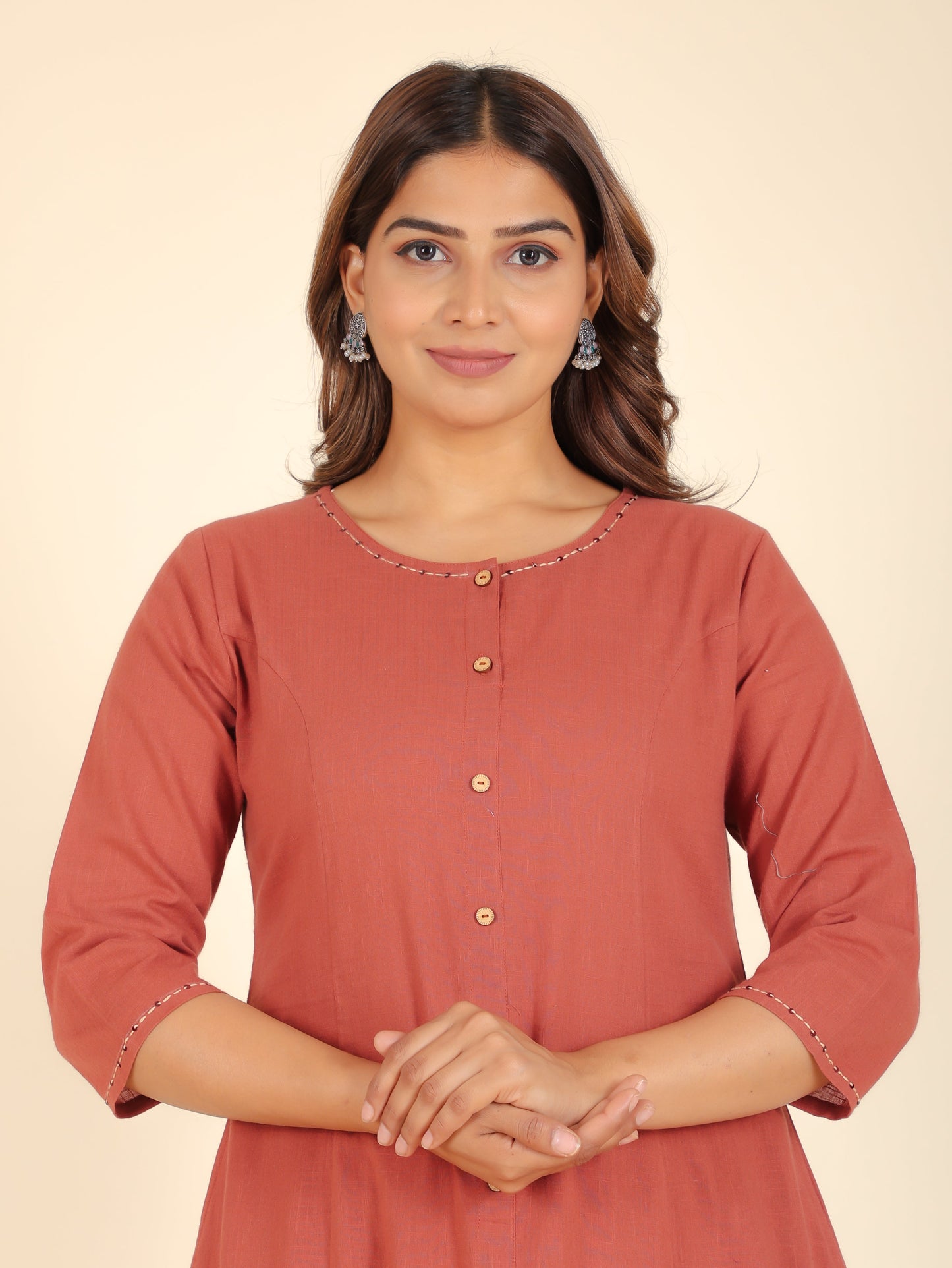 Khadi Cotton Solid Kurta