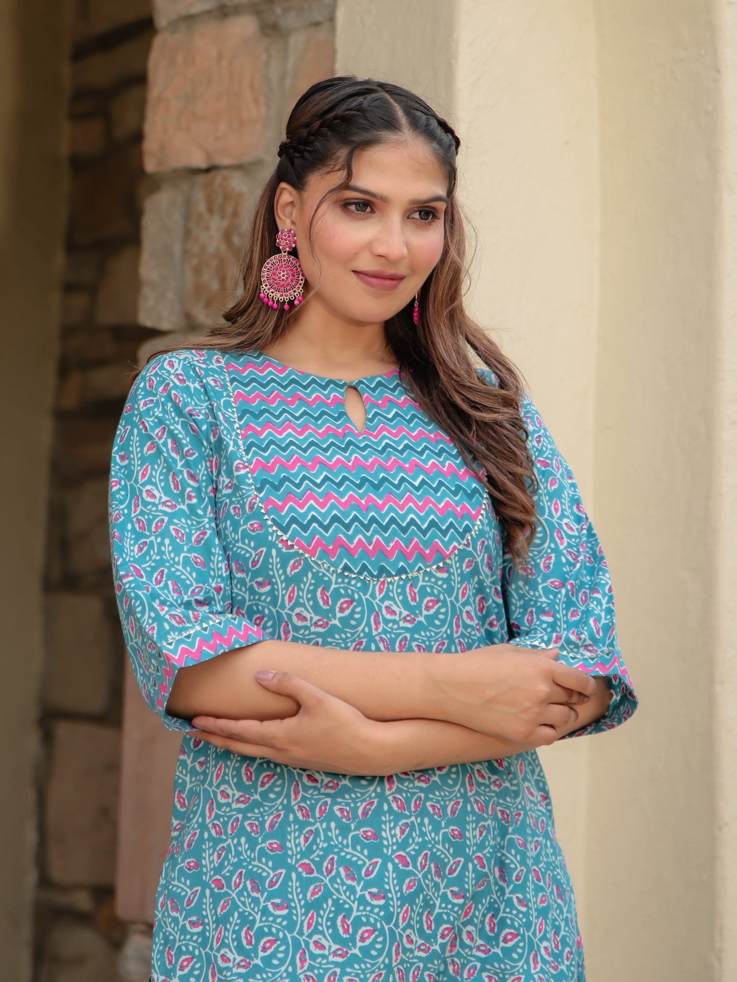 Soft Cotton Floral Kurta