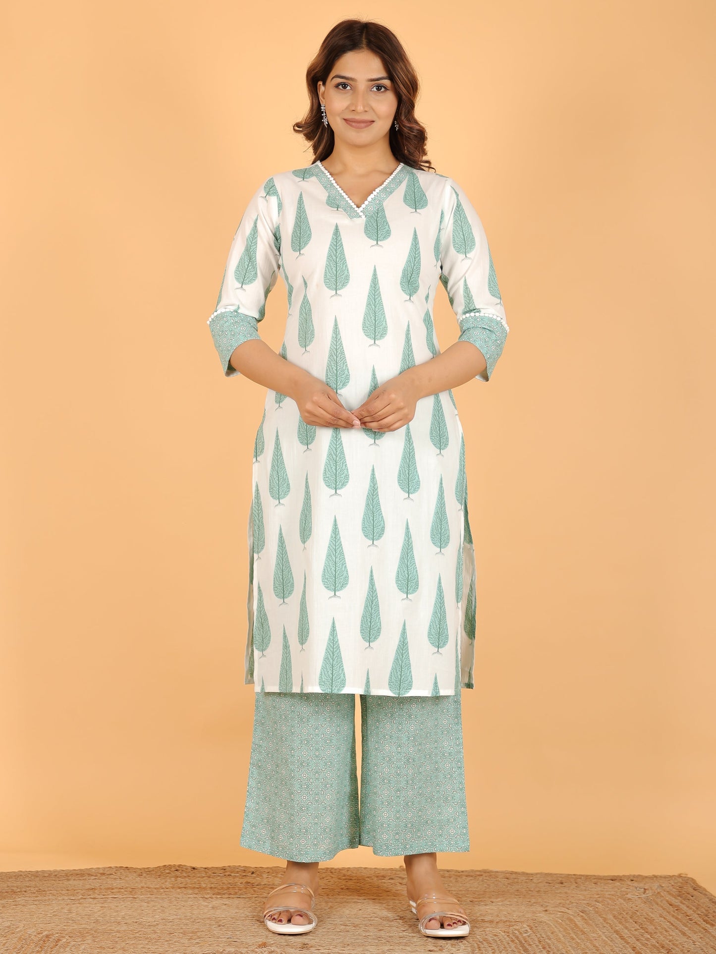 Soft Cotton Floral Kurta