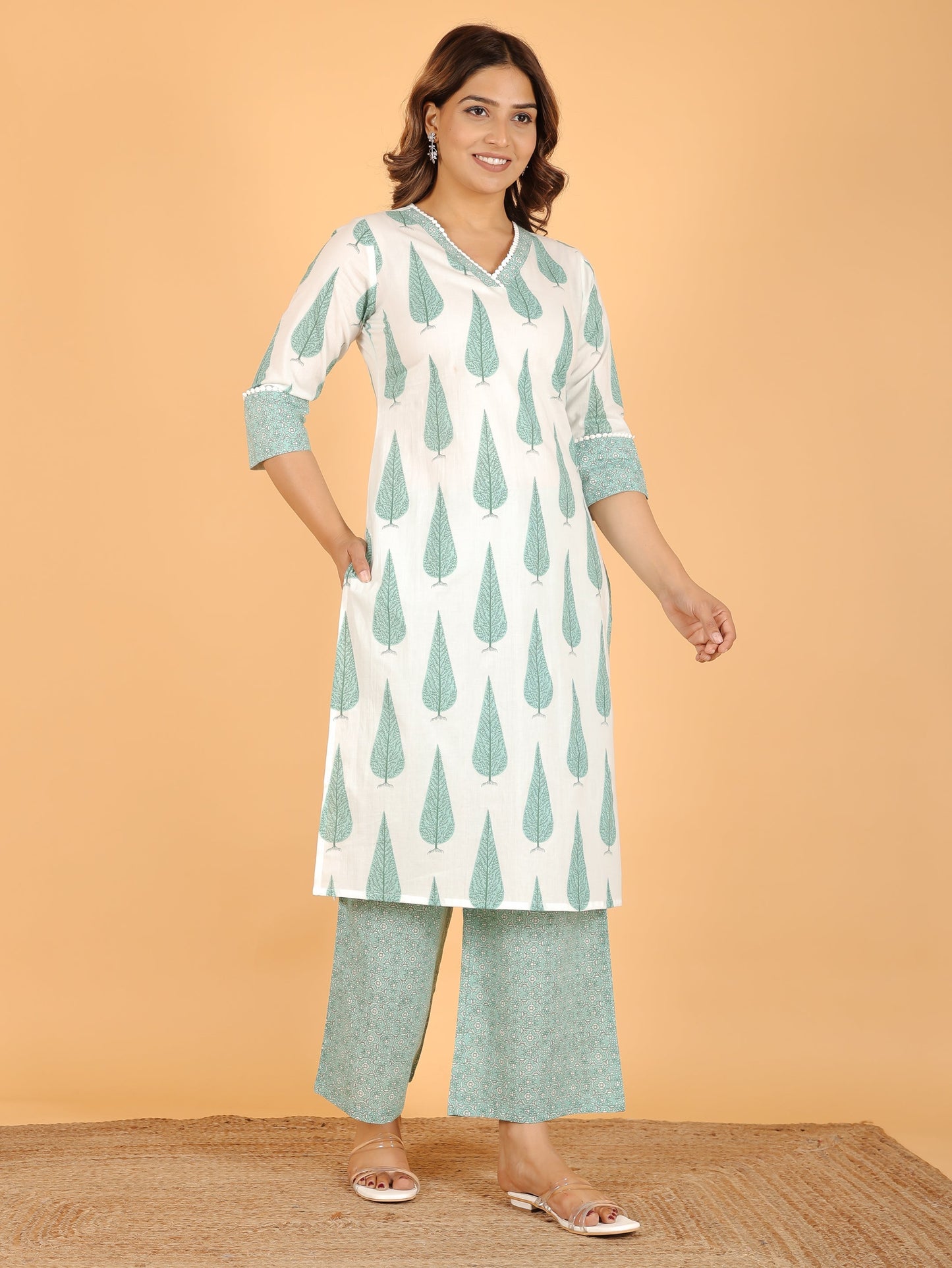 Soft Cotton Floral Kurta