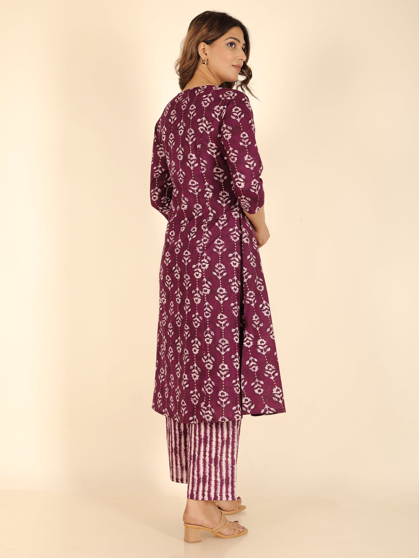 Soft Cotton Gold foil Kurta