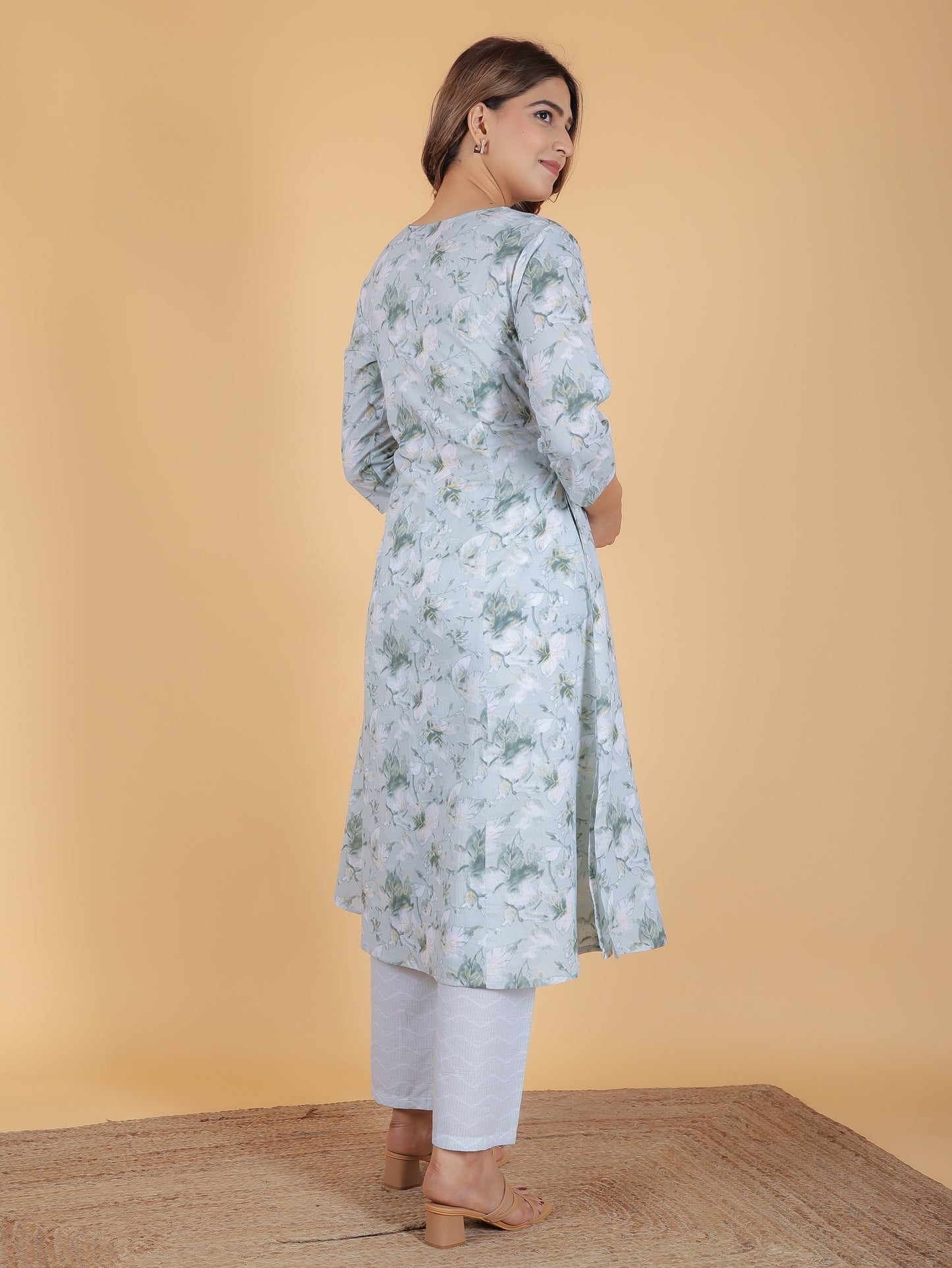 Soft Cotton Floral Kurta