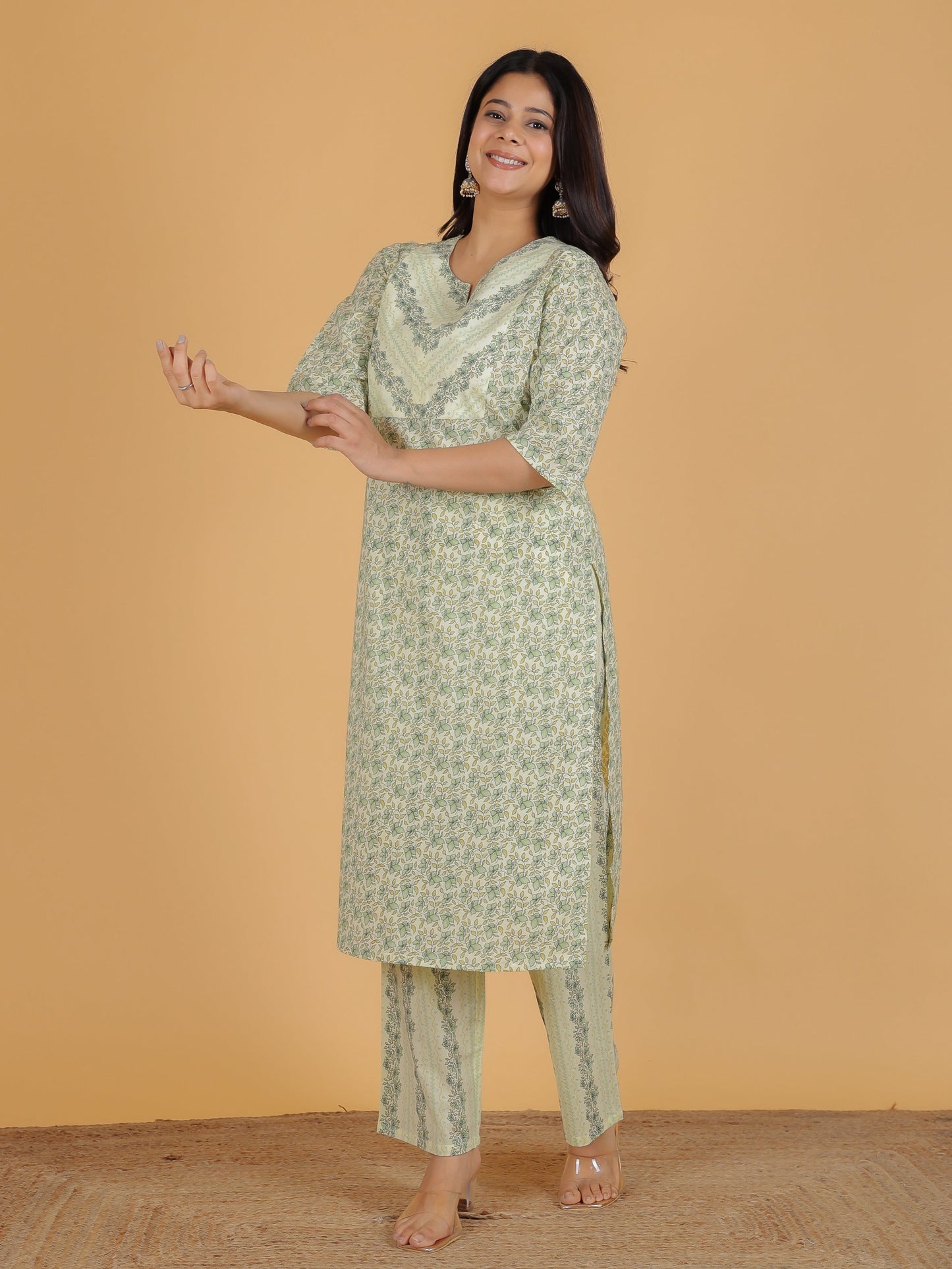 Soft Cotton Floral Kurta