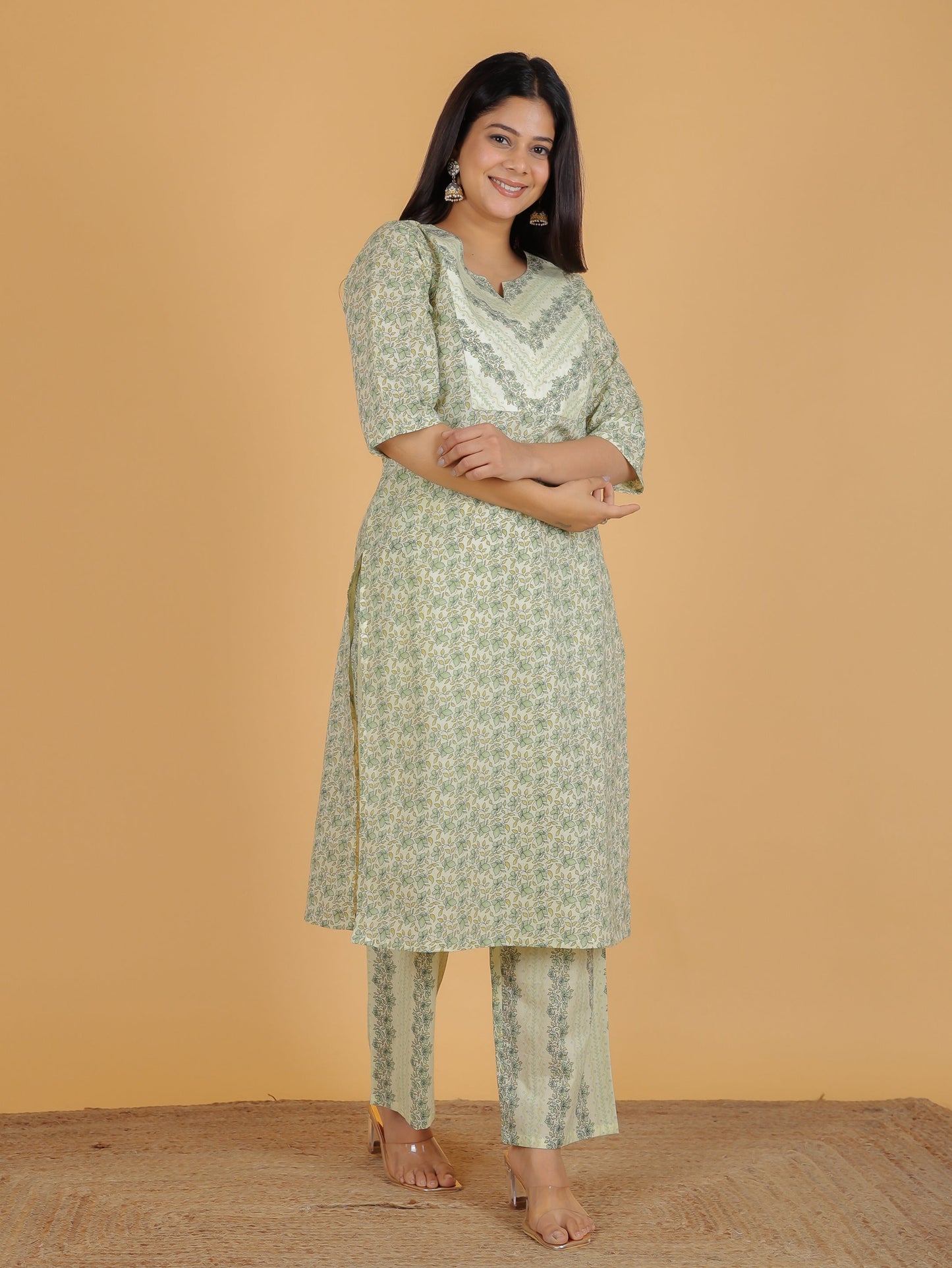 Soft Cotton Floral Kurta