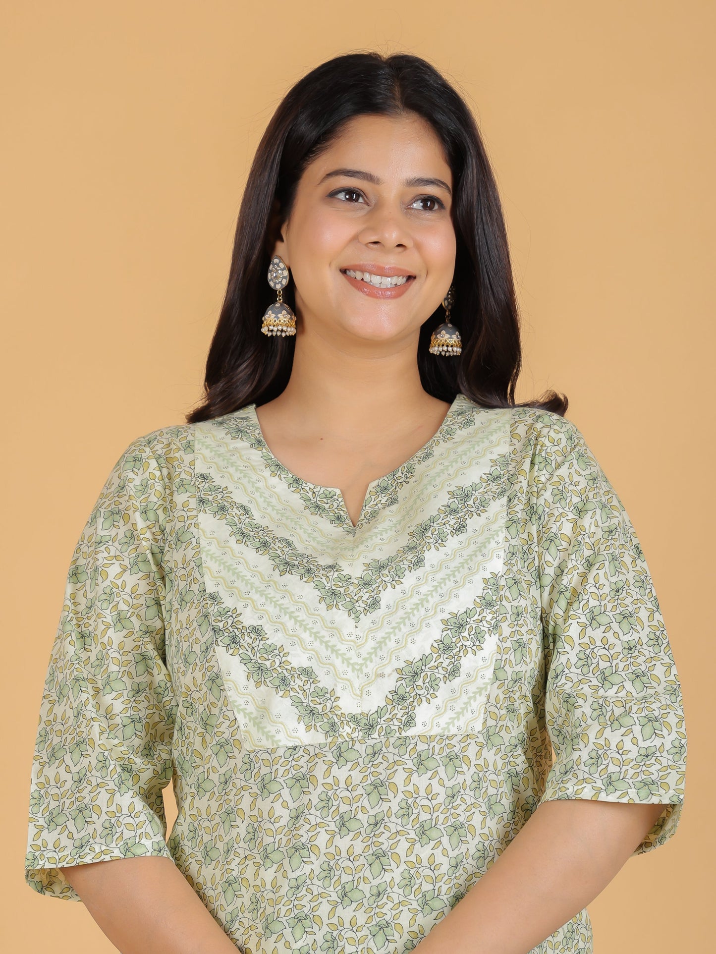 Soft Cotton Floral Kurta