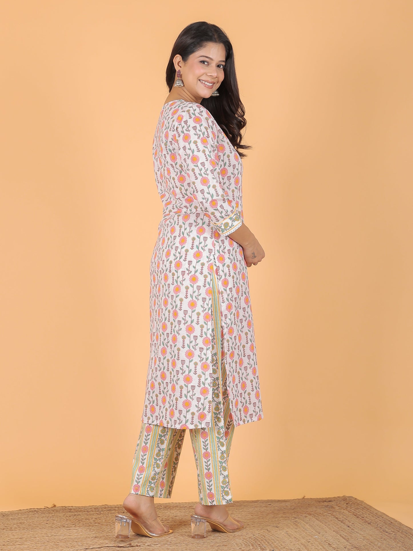 Soft Cotton Floral Kurta