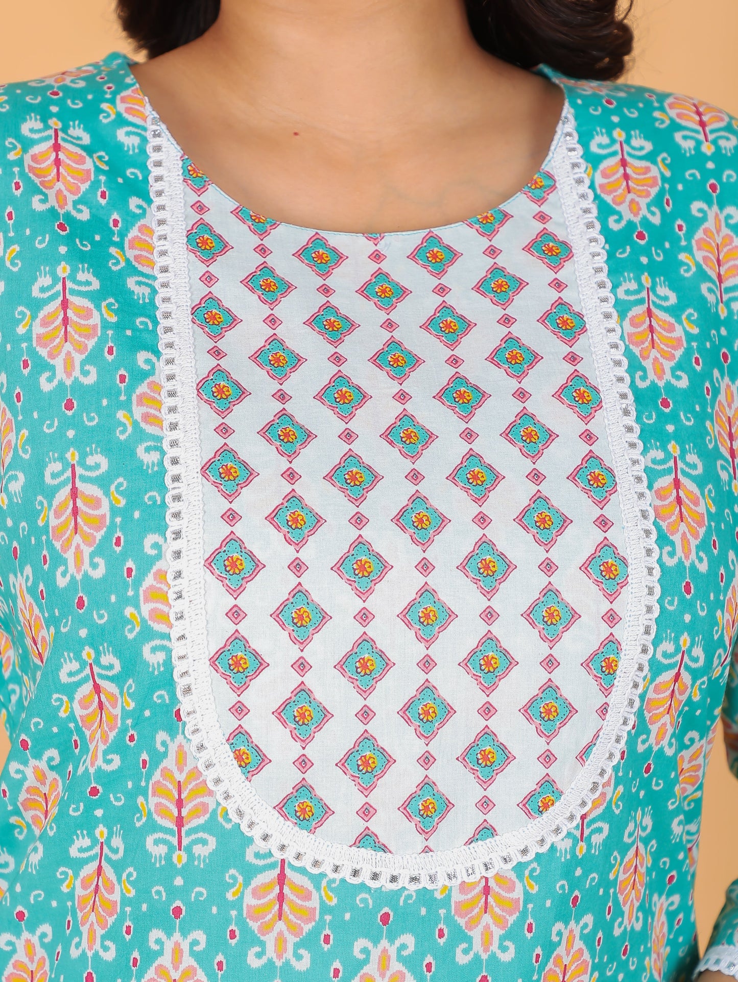 Soft Cotton Floral Kurta