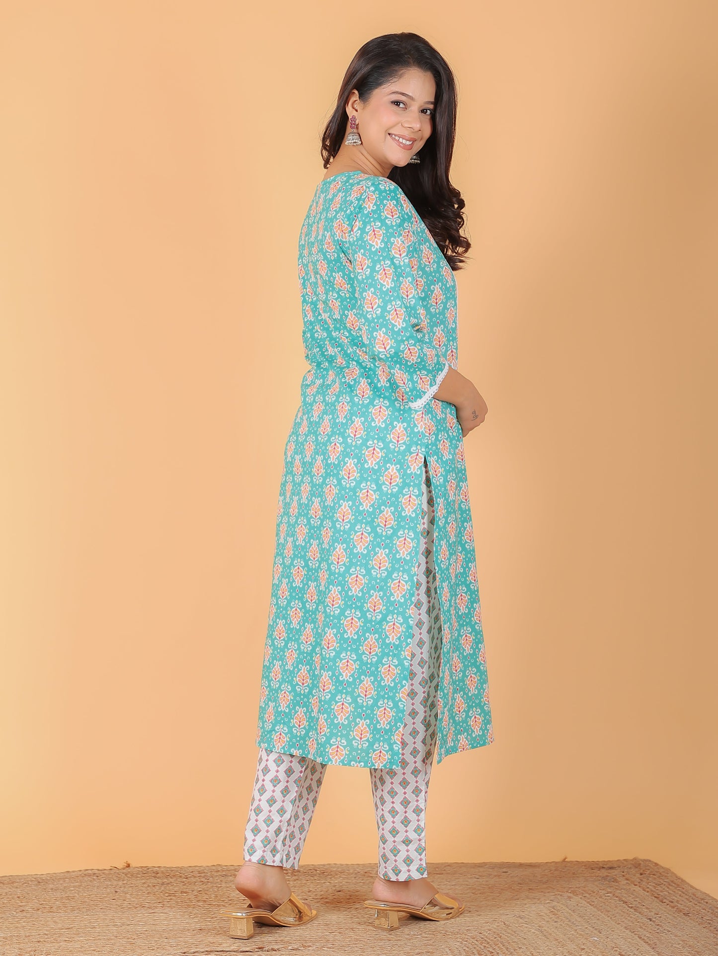 Soft Cotton Floral Kurta