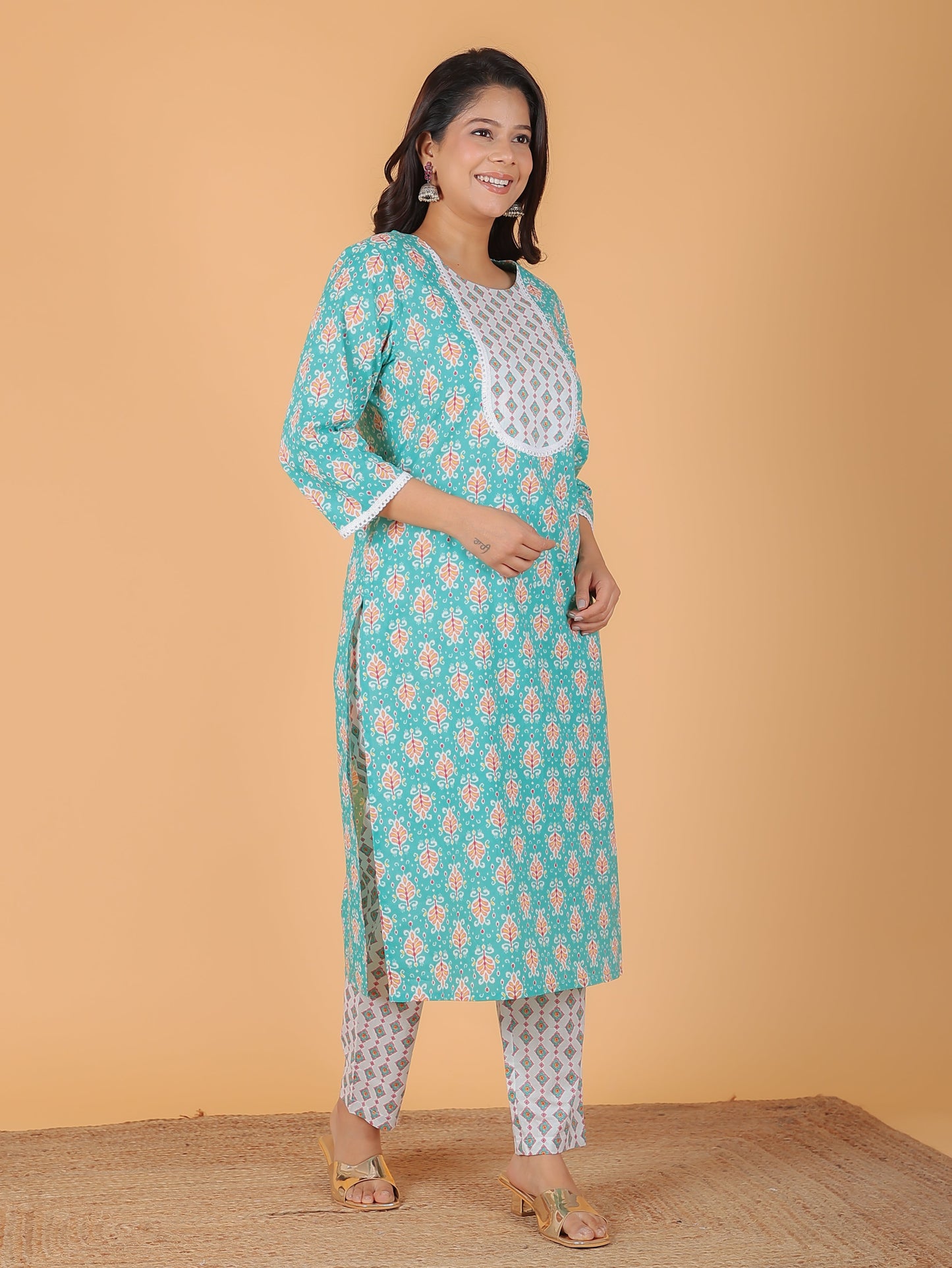 Soft Cotton Floral Kurta