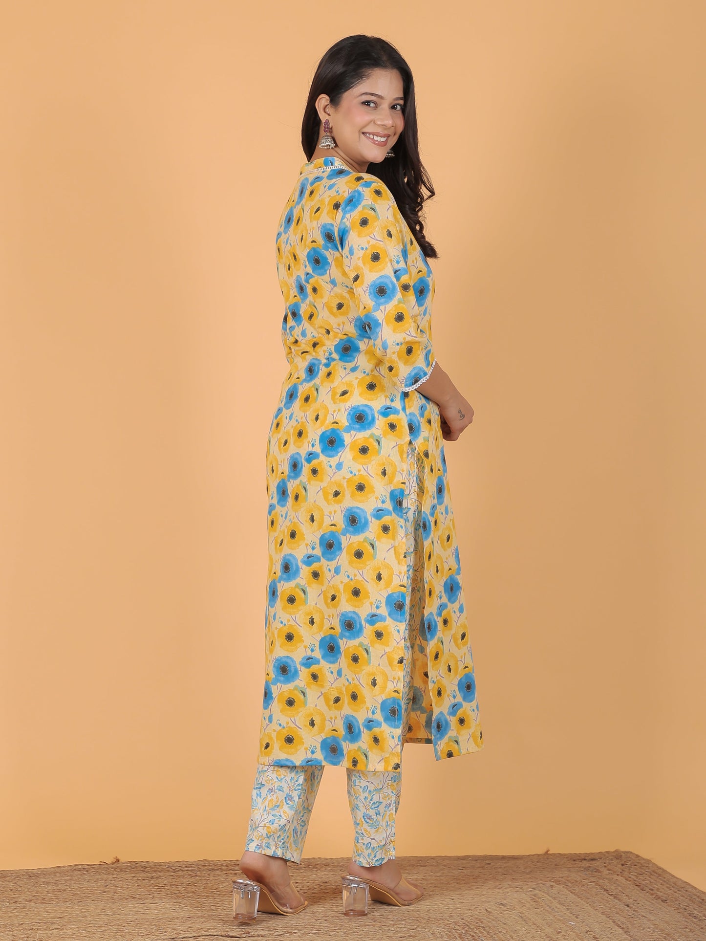 Soft Cotton Floral Kurta