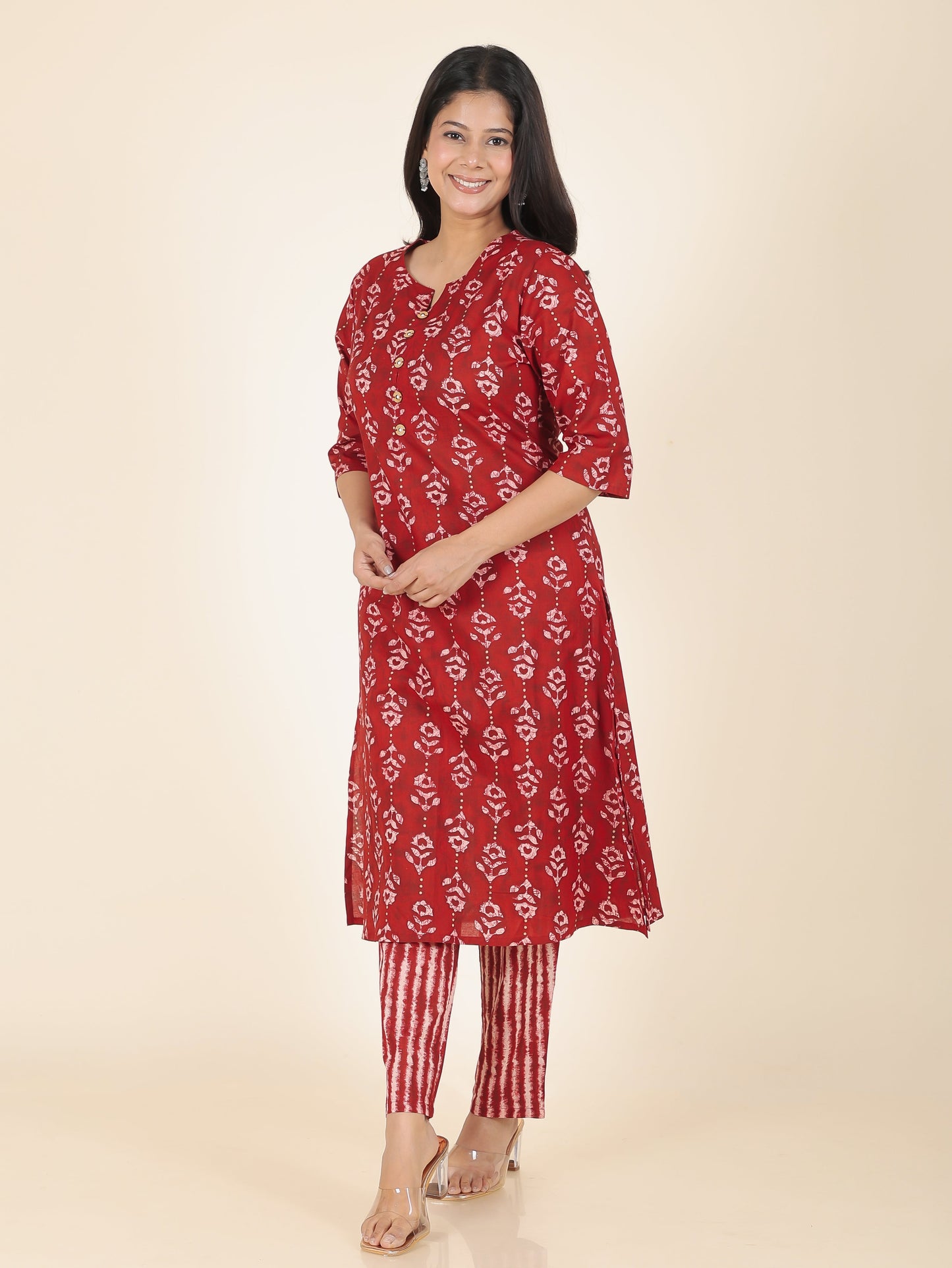 Soft Cotton Floral Kurta