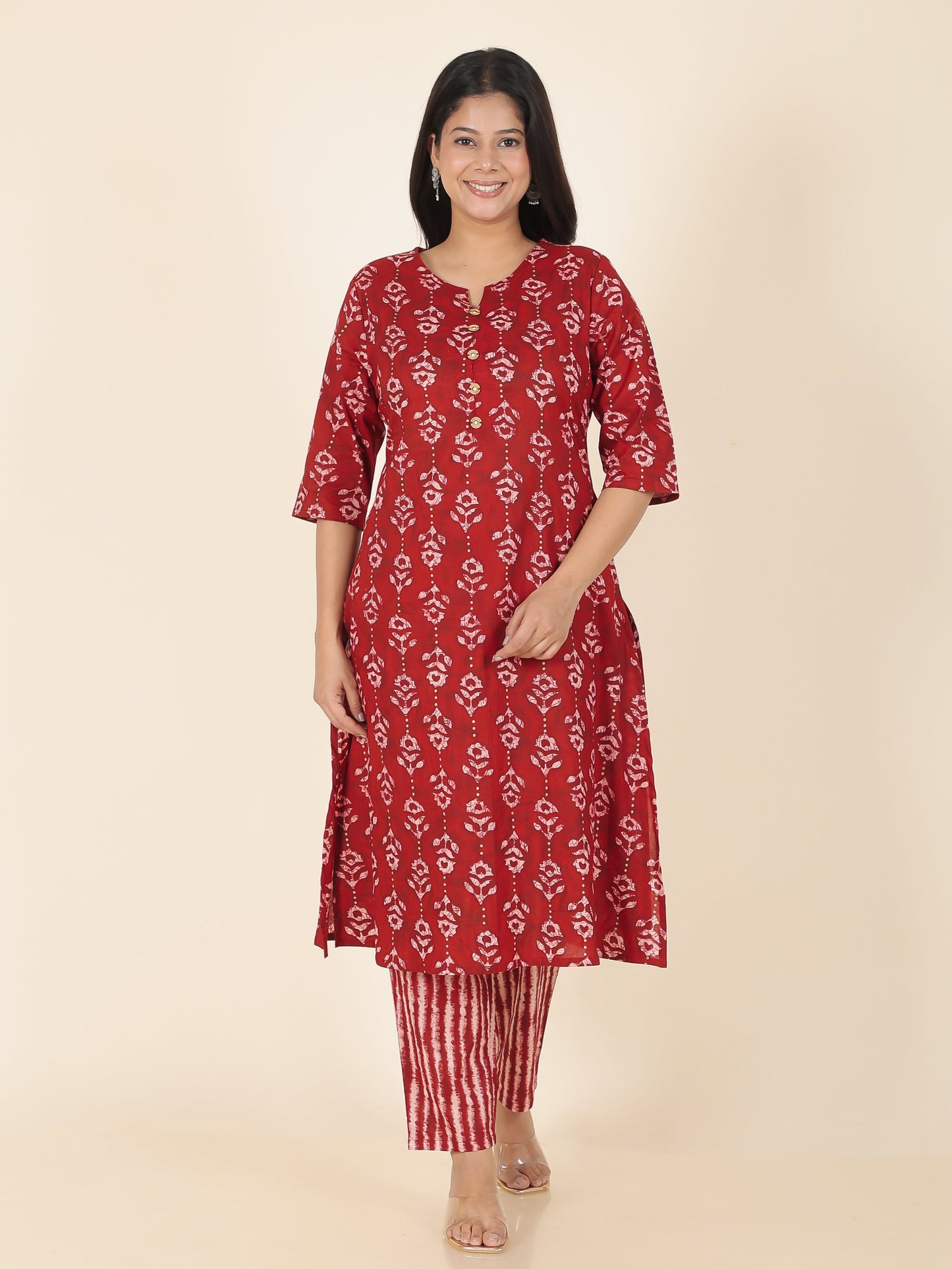 Soft Cotton Floral Kurta