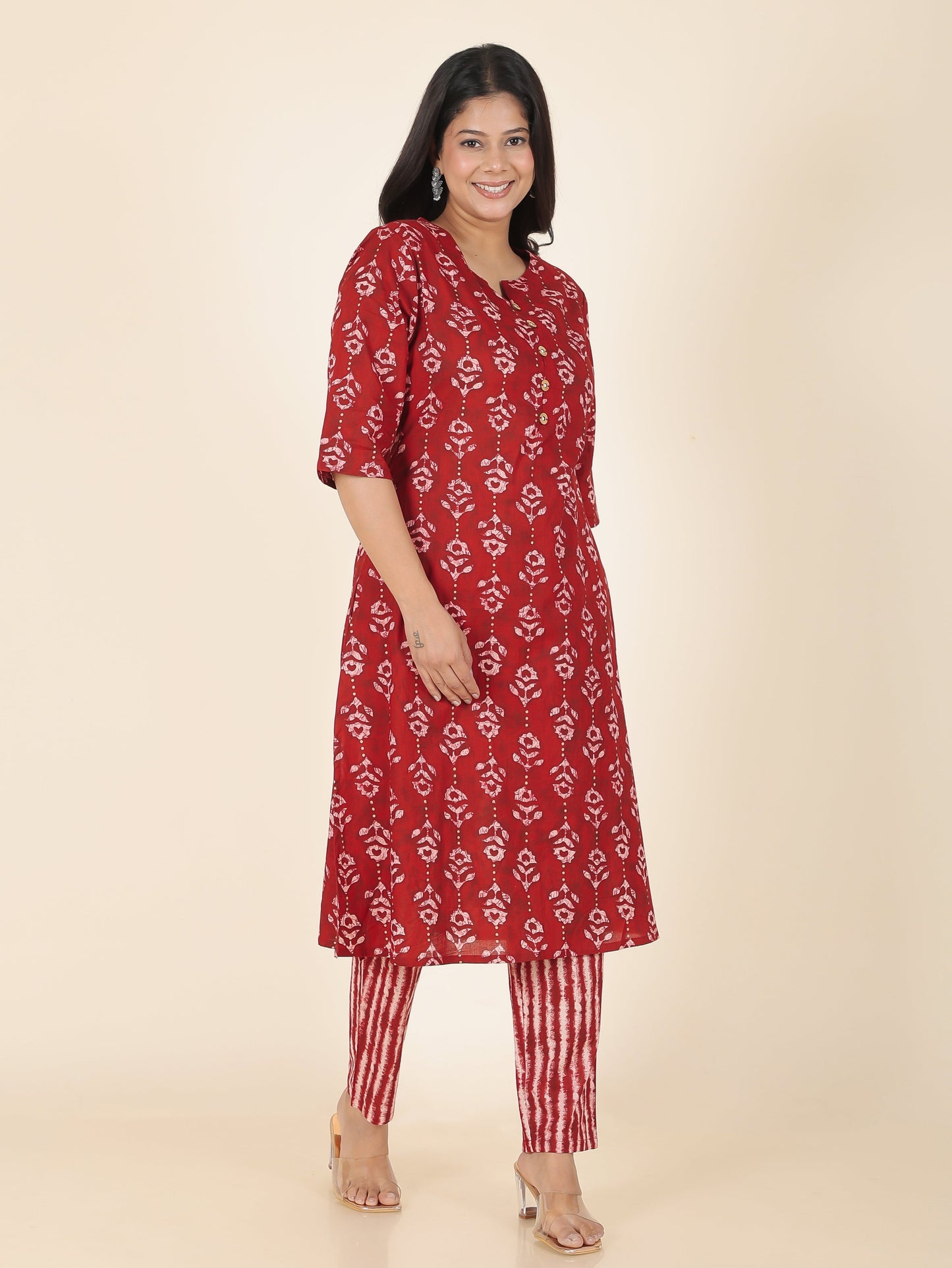 Soft Cotton Floral Kurta