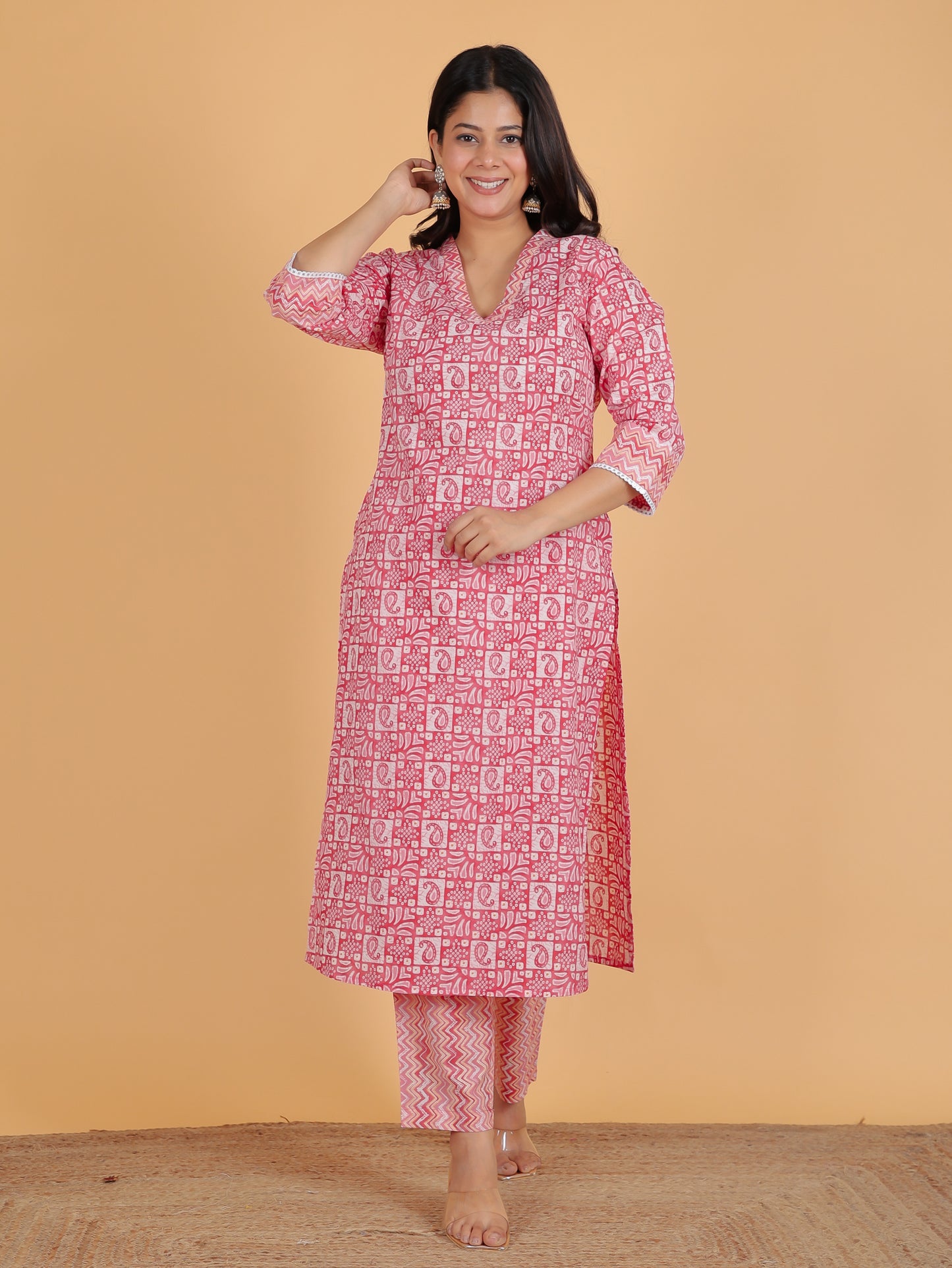 Soft Cotton Abstract Kurta