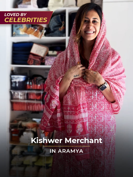 Soft Cotton Abstract Straight Pink Kurta