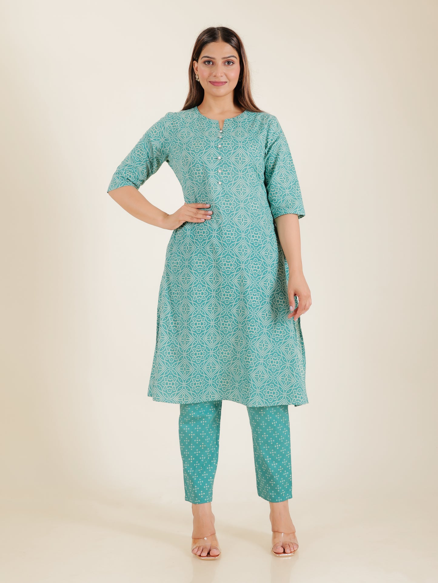 Soft Cotton Bandhani Kurta