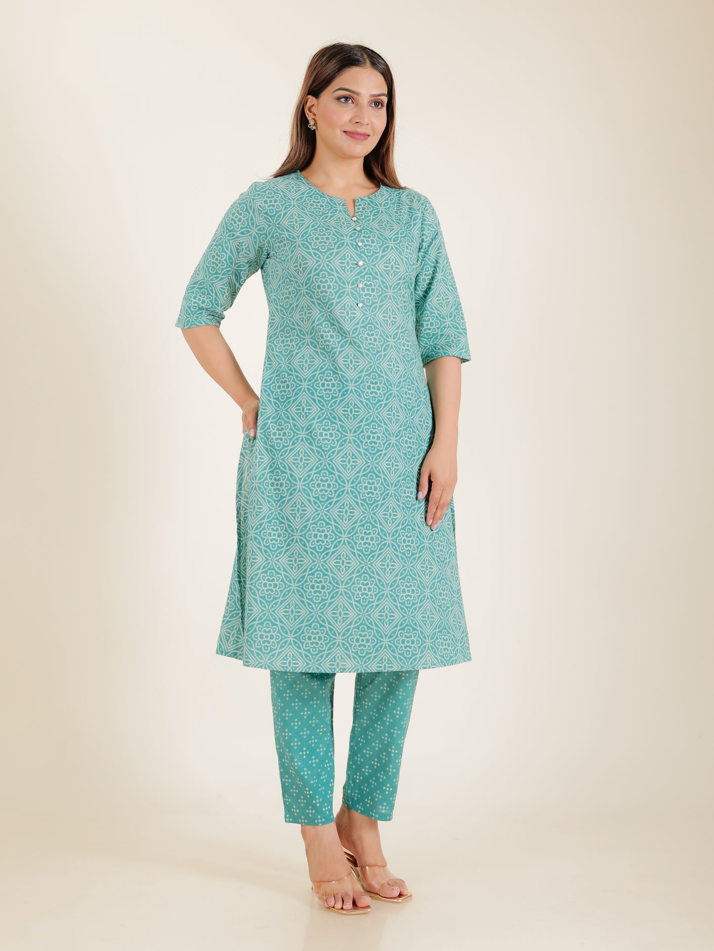 Soft Cotton Bandhani Kurta