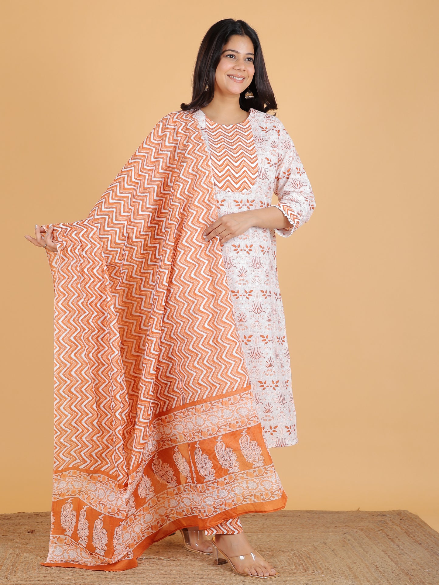 Soft Cotton Floral Kurta