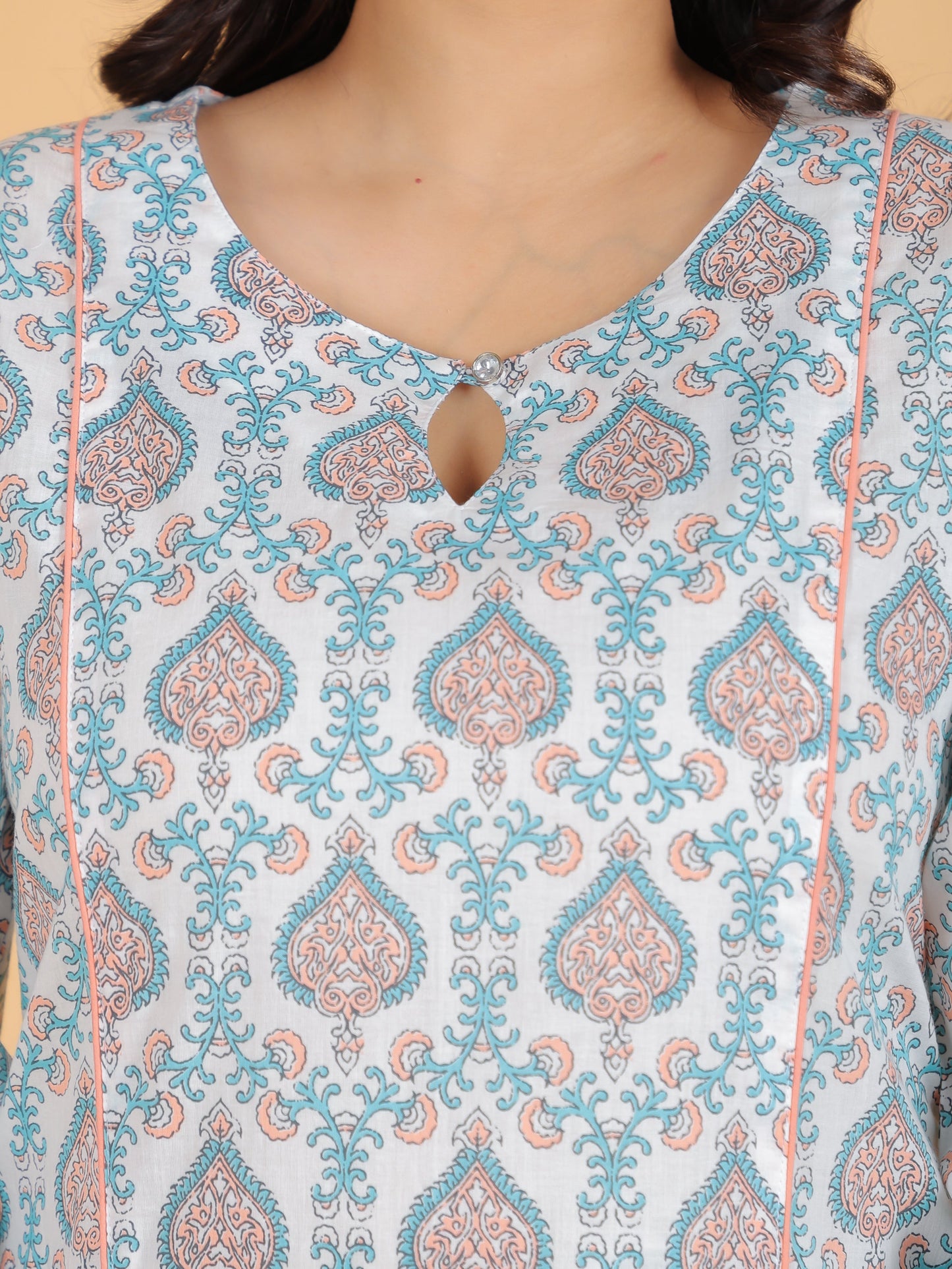 Soft Cotton Floral Kurta