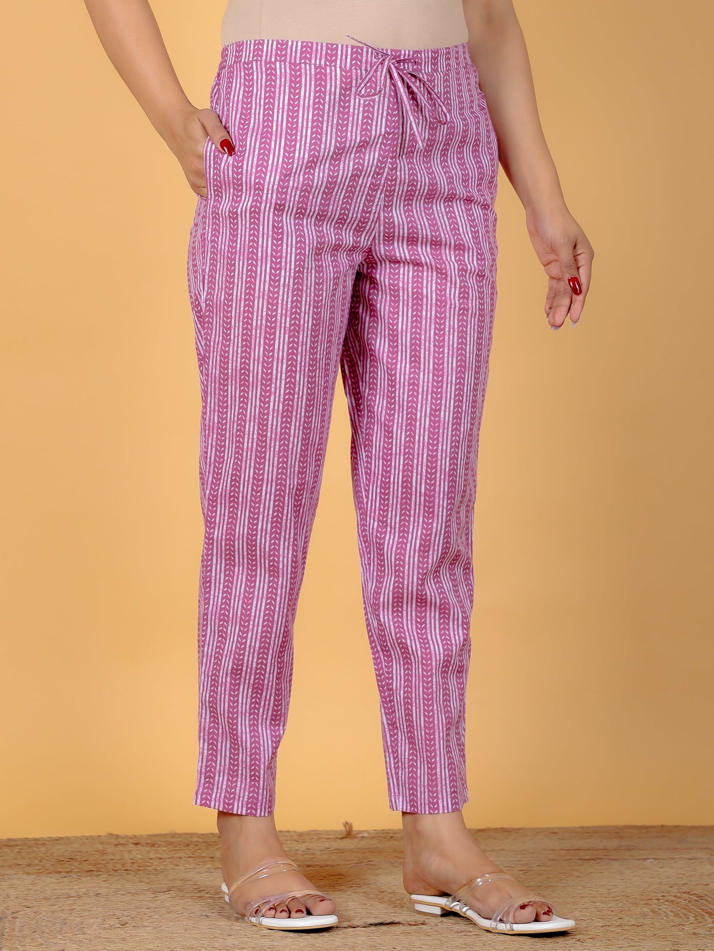 Soft Cotton Striped Pant