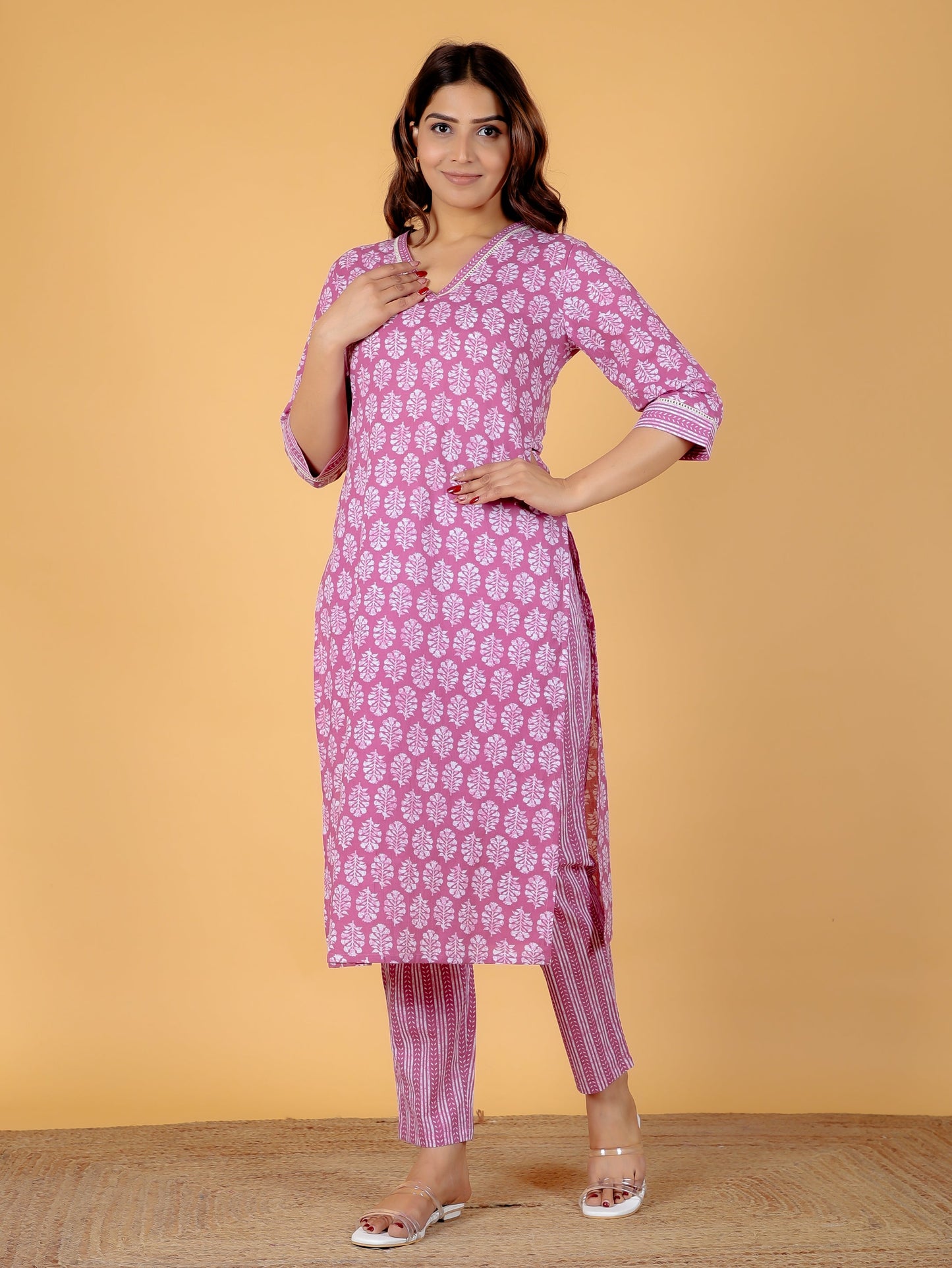 Soft Cotton Floral Kurta