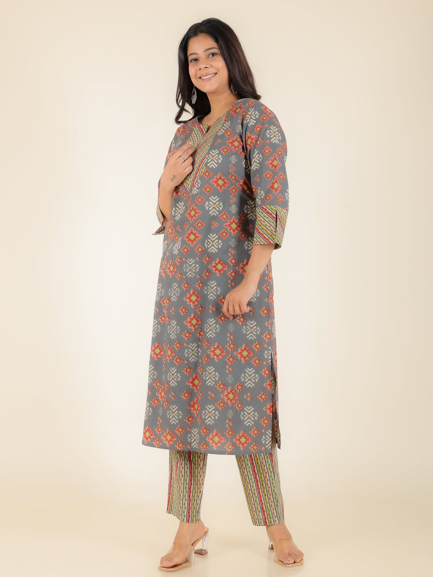 Soft Cotton Ikat Kurta