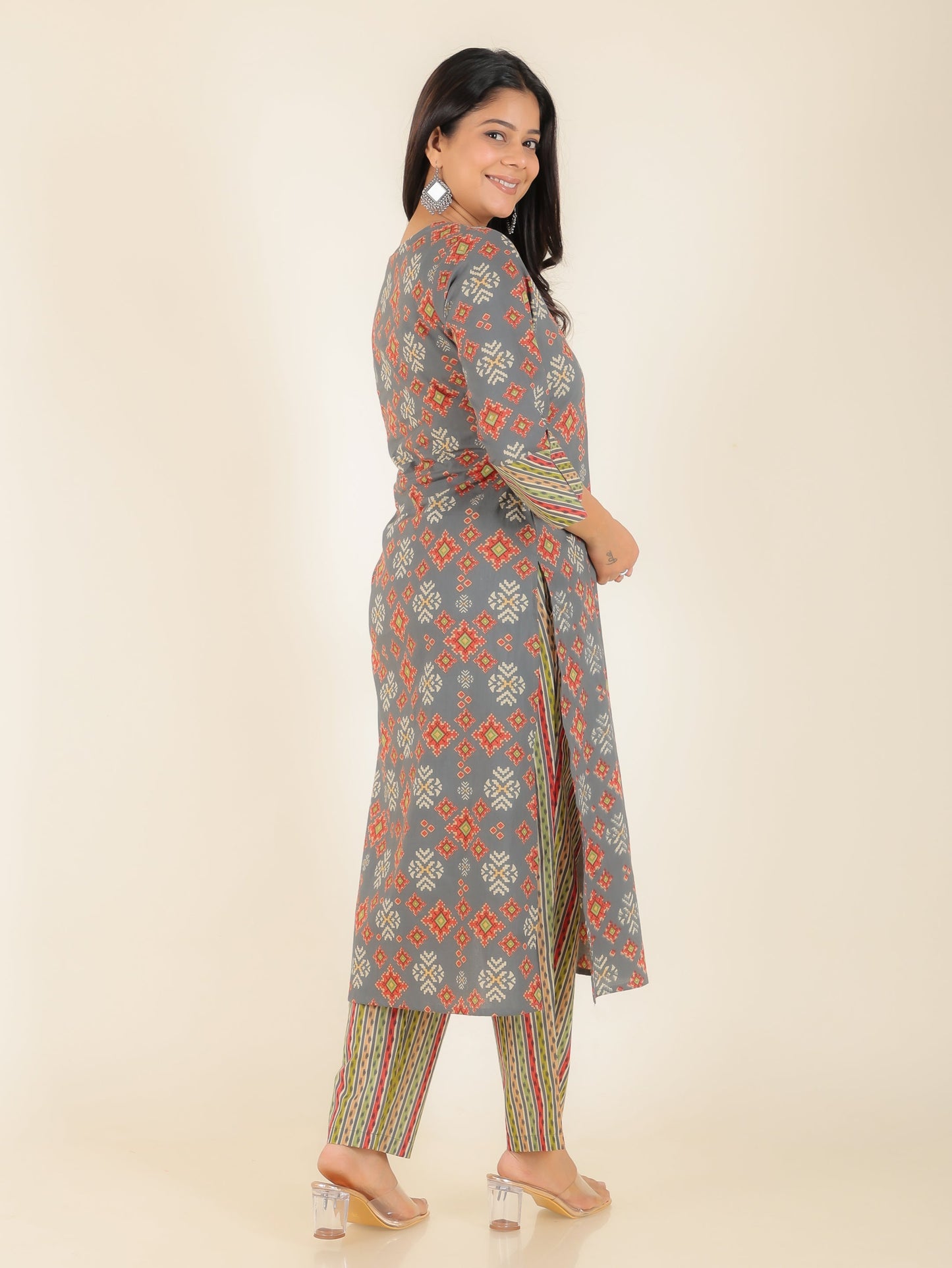 Soft Cotton Ikat Kurta