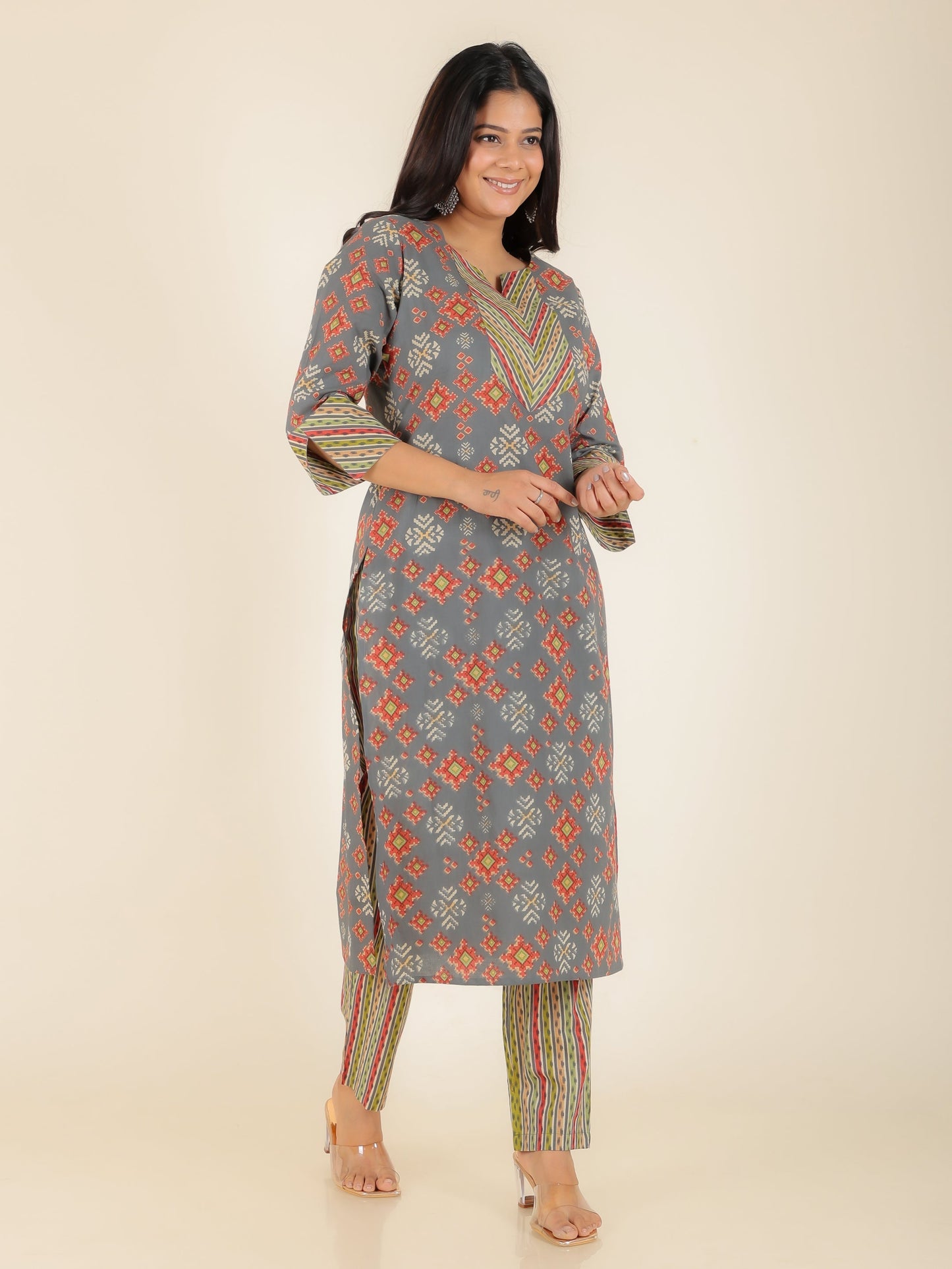 Soft Cotton Ikat Kurta