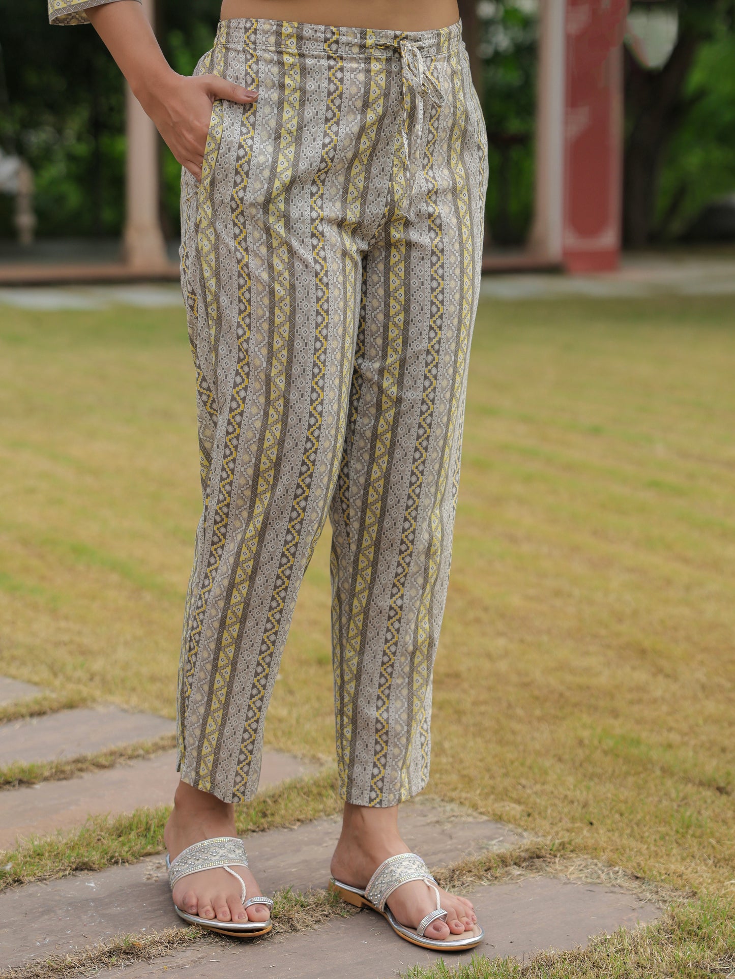 Soft Cotton Striped Pant