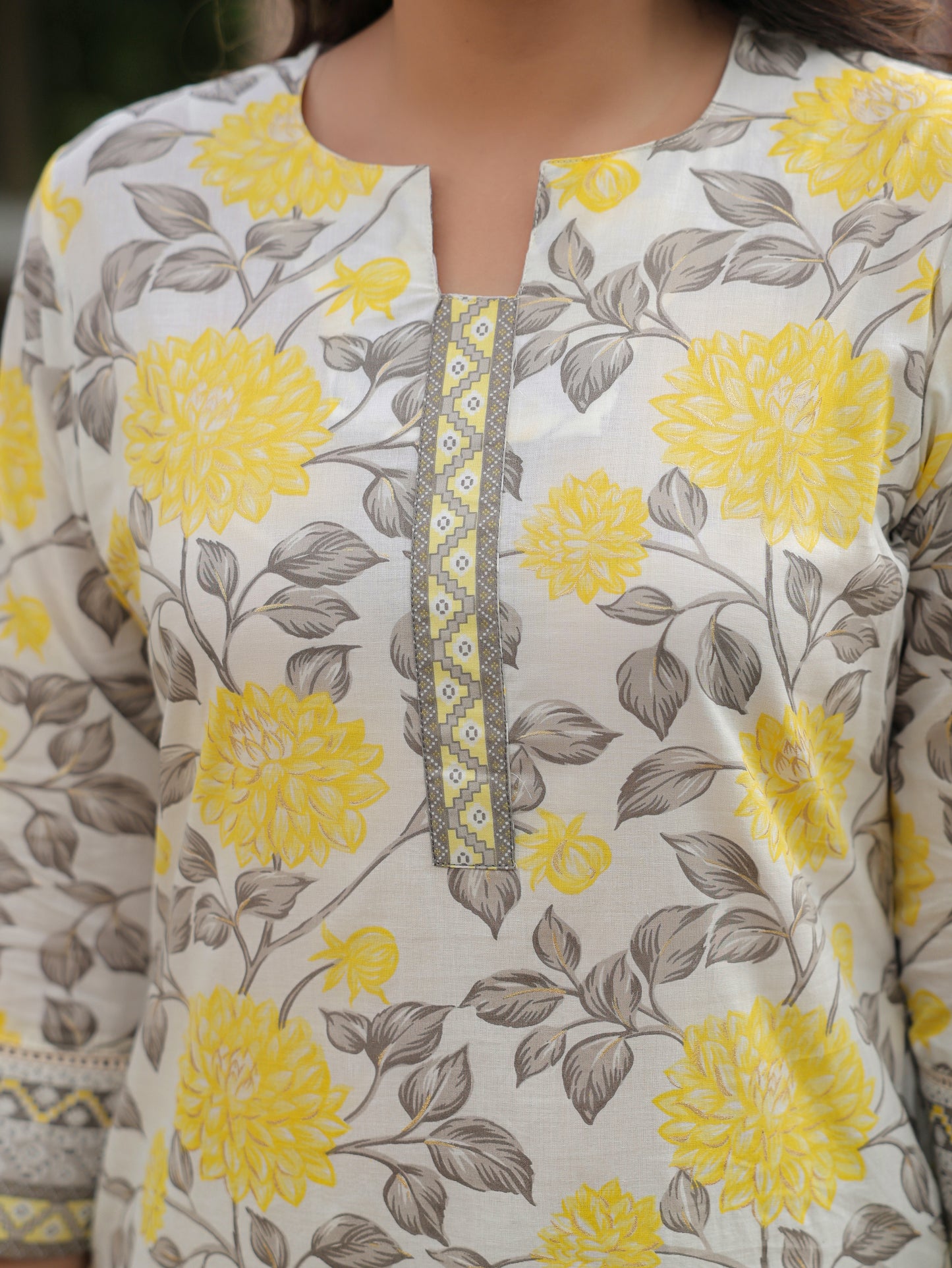 Soft Cotton Floral Kurta