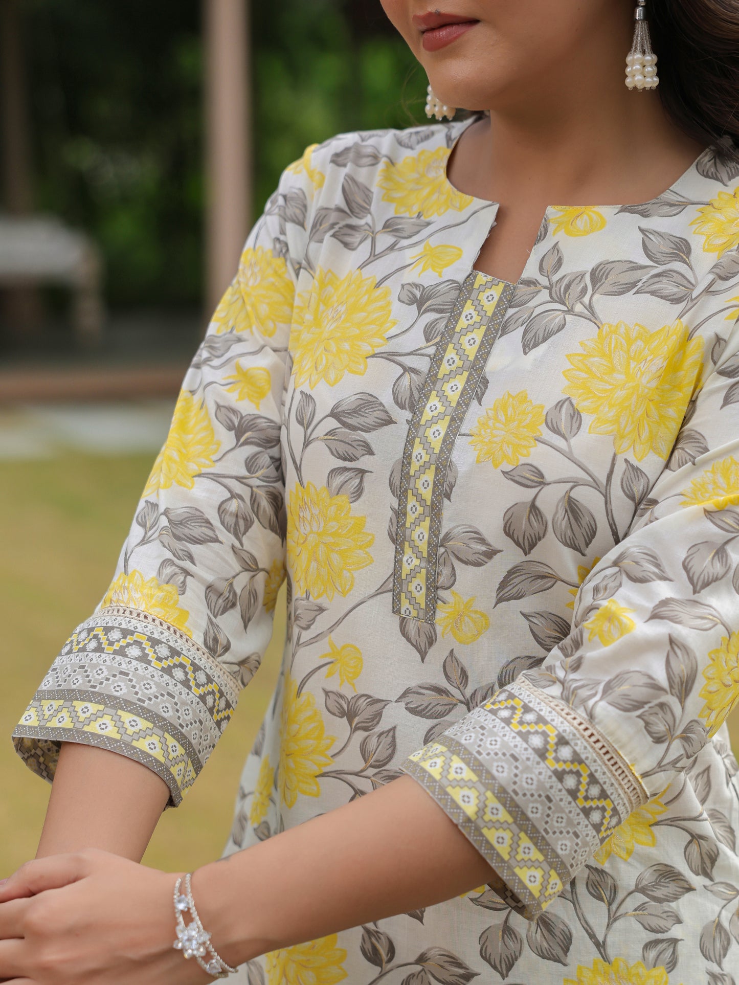 Soft Cotton Floral Kurta