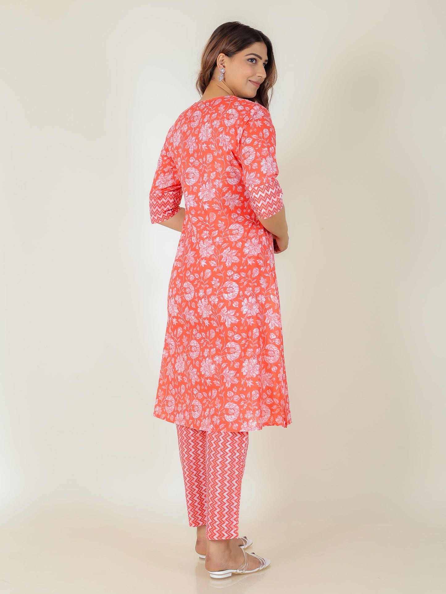 Soft Cotton Floral Kurta