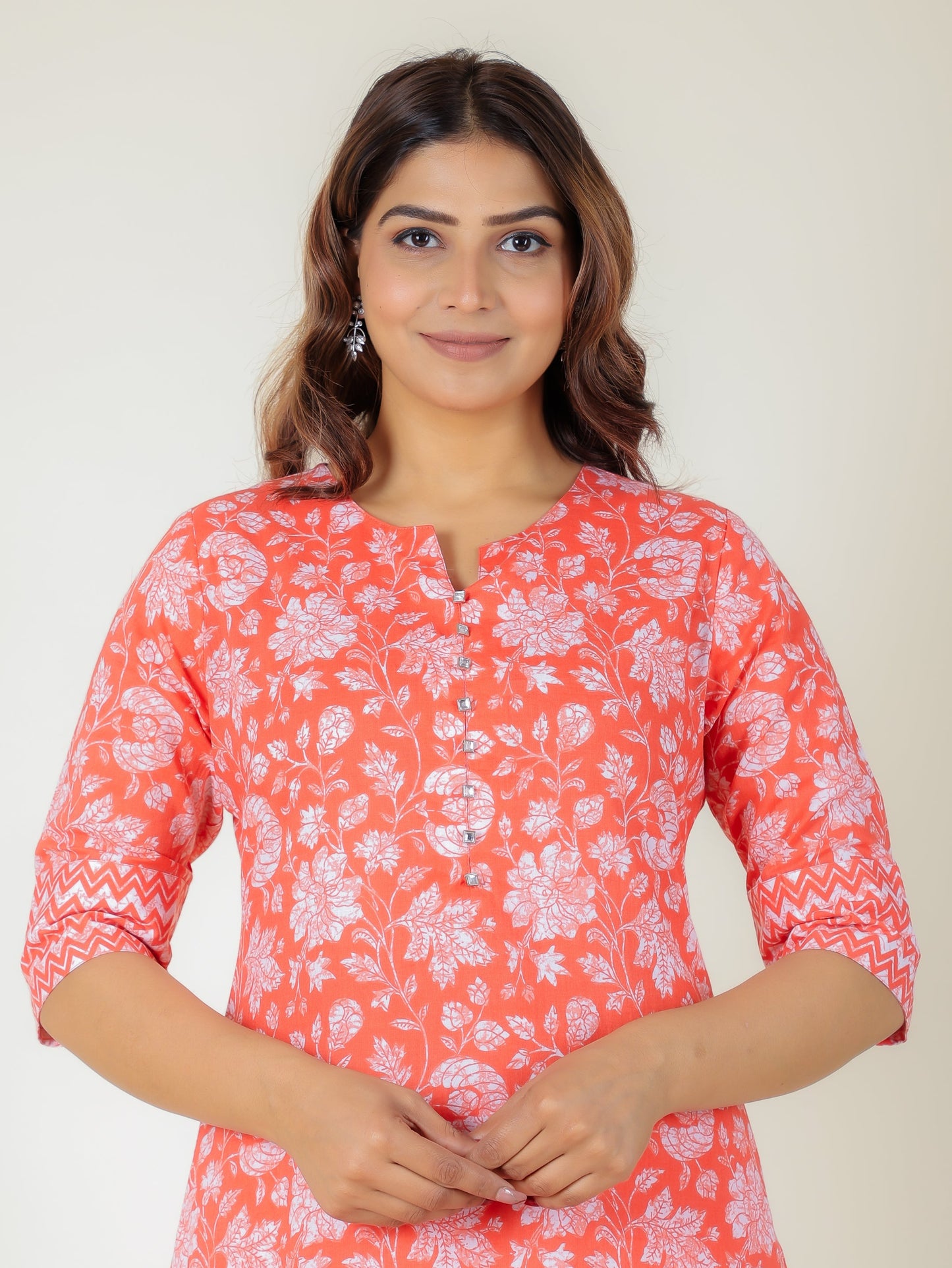 Soft Cotton Floral Kurta