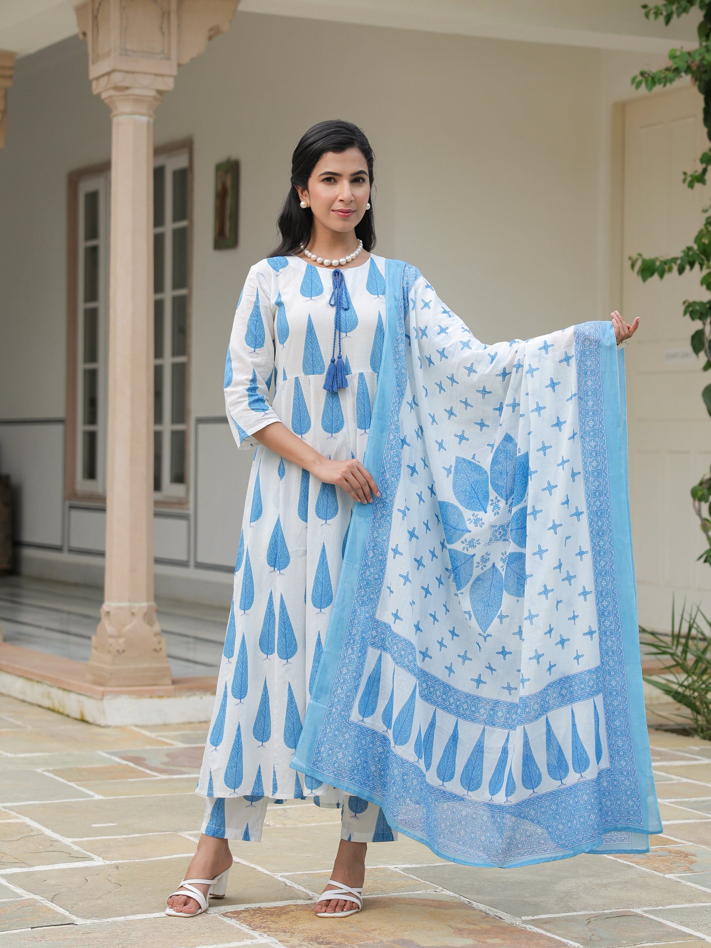 Voile Cotton Geometric Dupatta