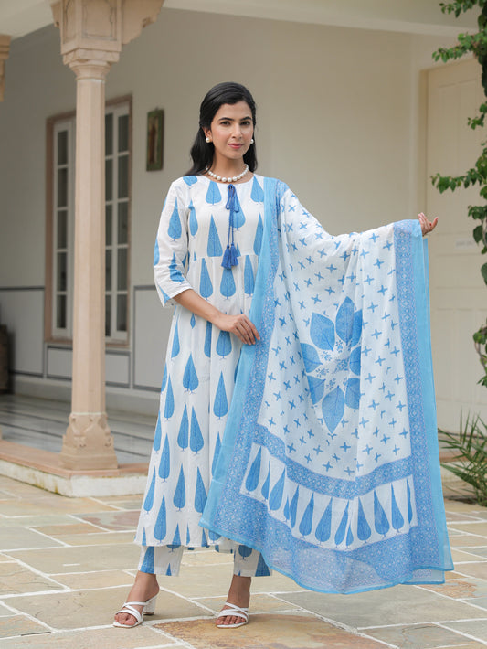 Voile Cotton Geometric Dupatta