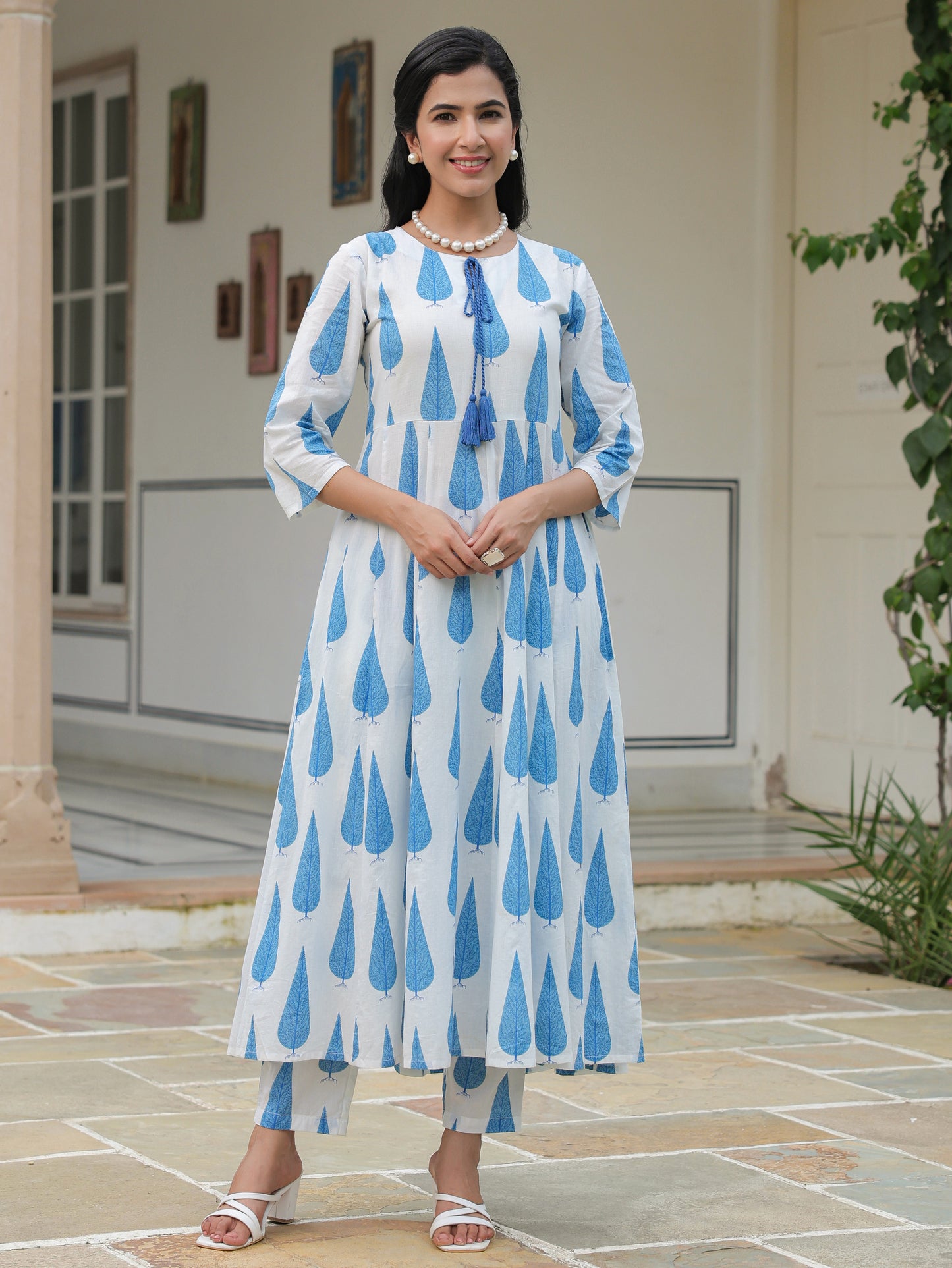 Soft Cotton Foliage Kurta