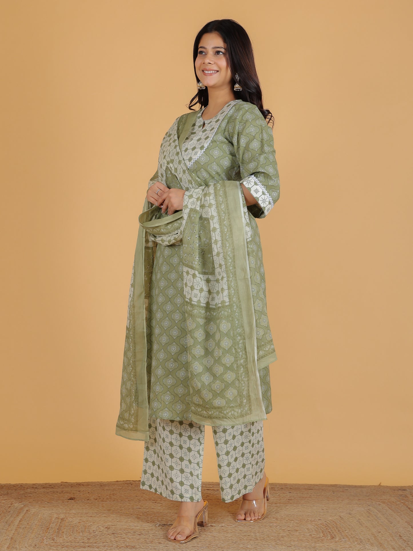 Soft Cotton Geometric Kurta