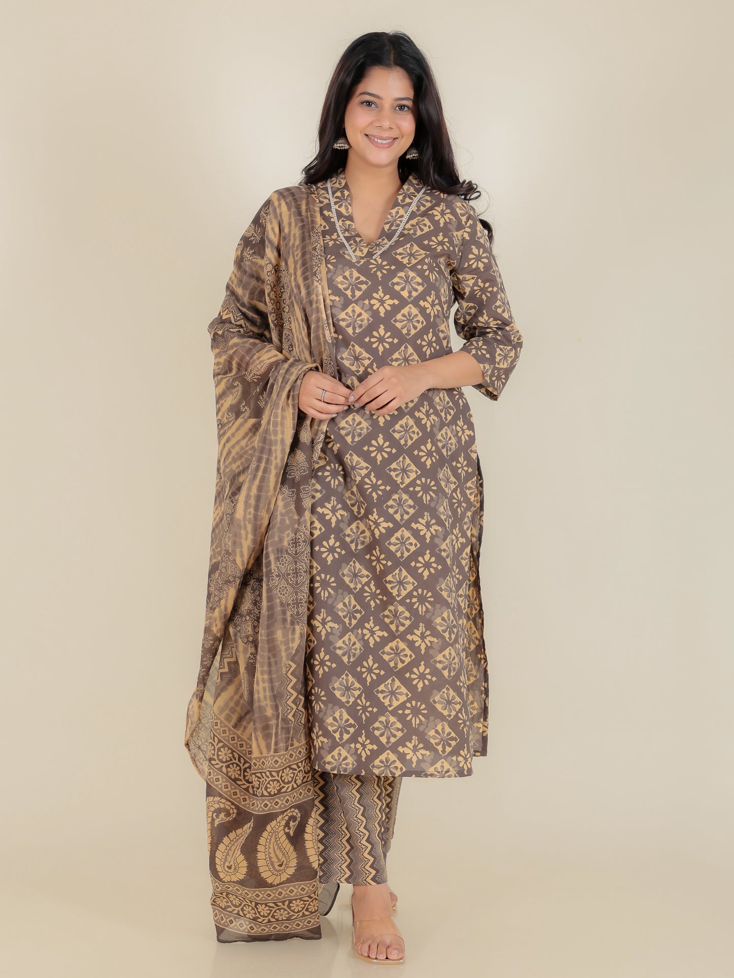 Voile Cotton Geometric Dupatta