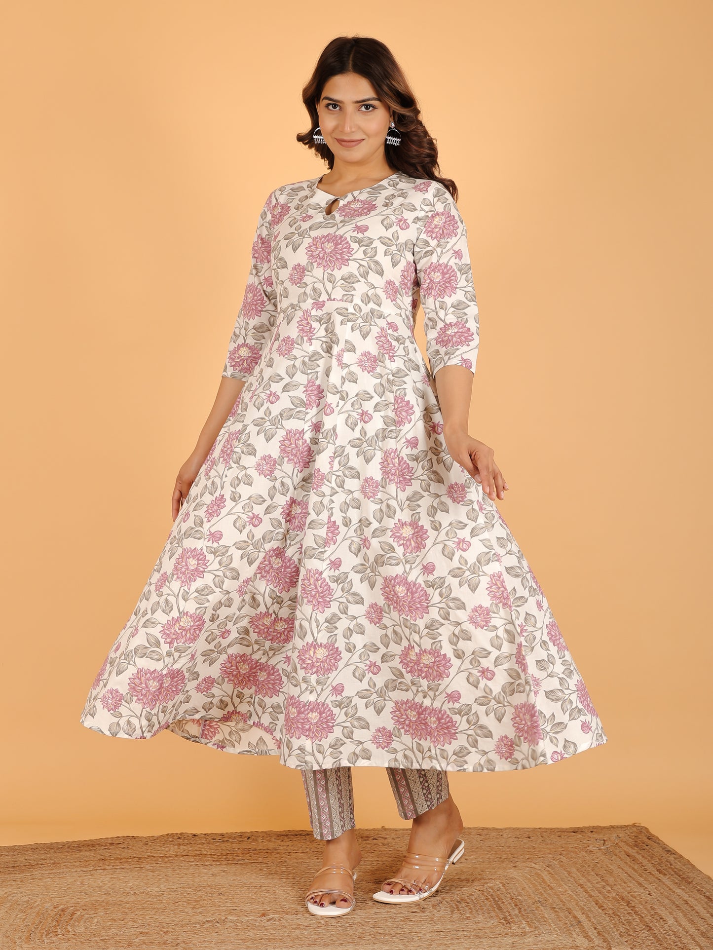 Soft Cotton Floral Kurta