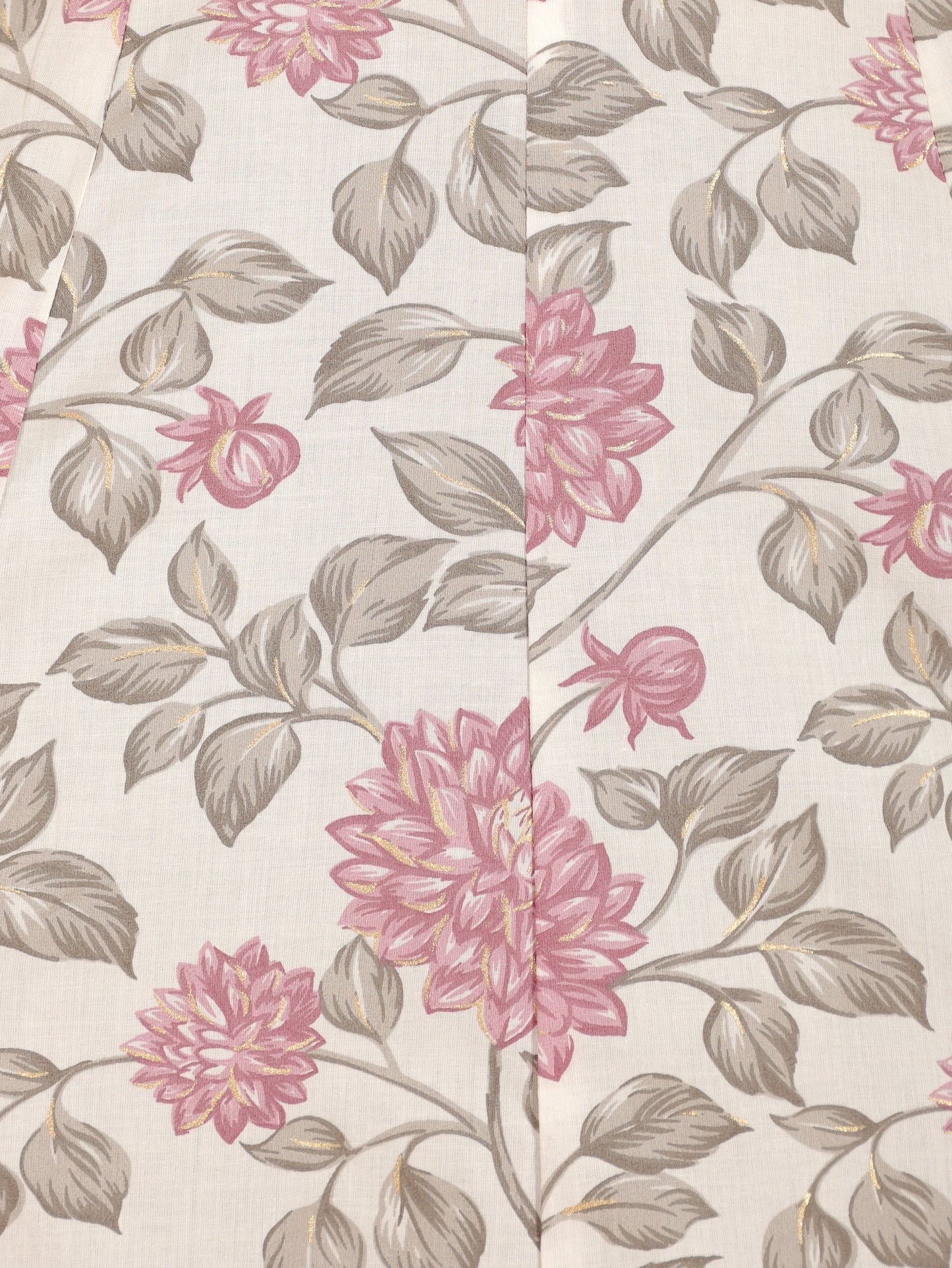 Soft Cotton Floral Flared Pink Kurta