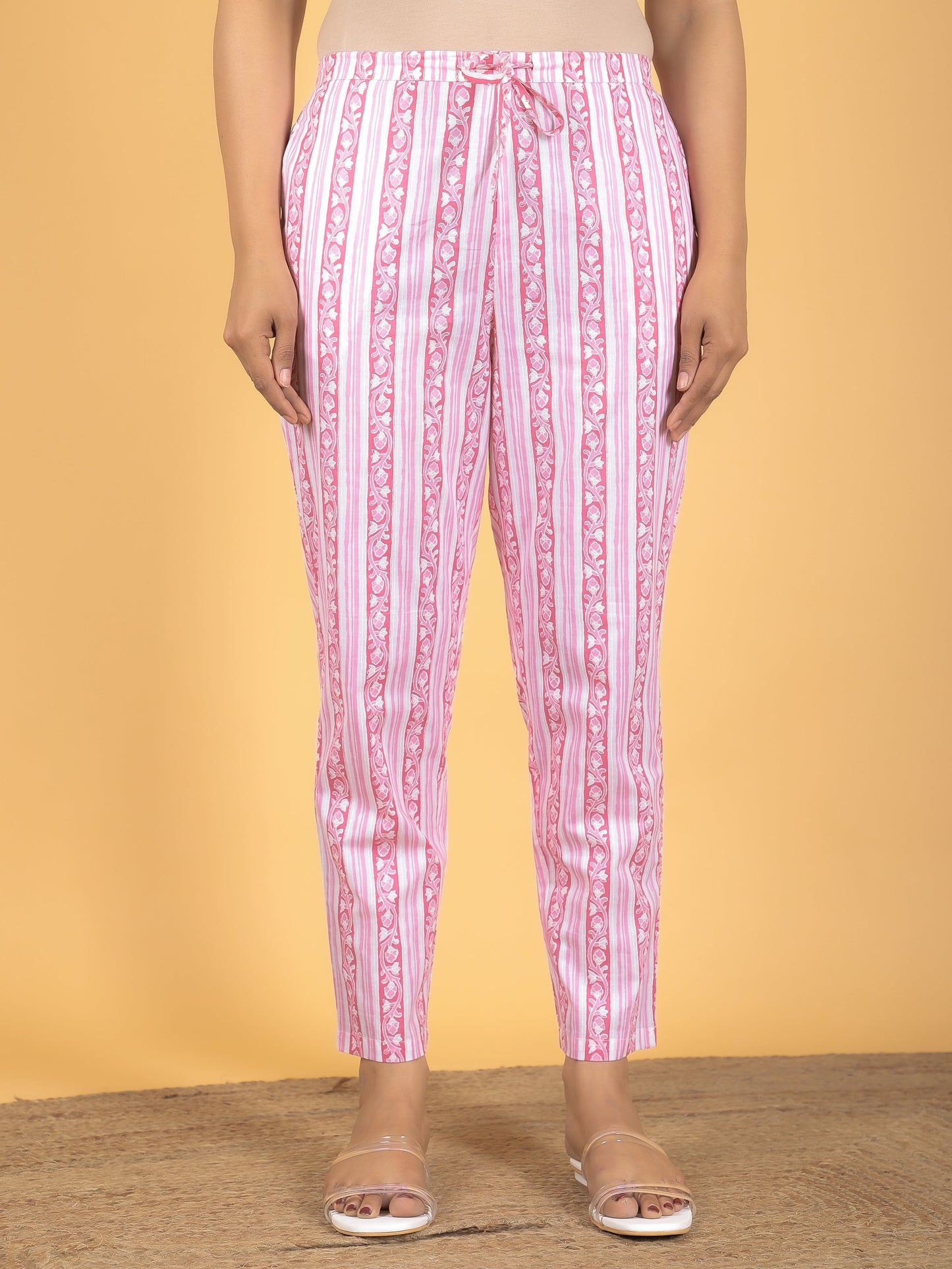 Soft Cotton Striped Pant